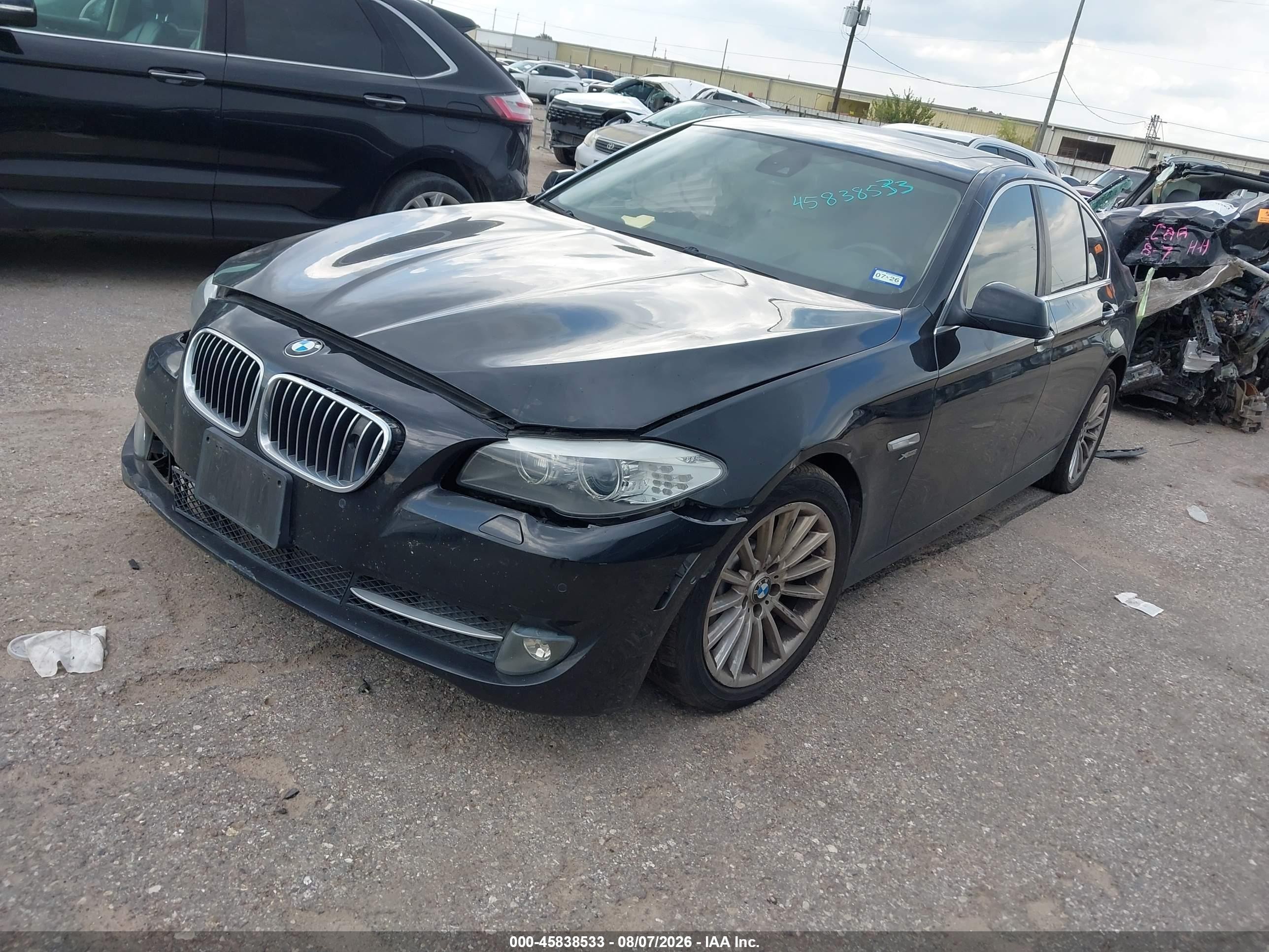 2011 Bmw 535i Xdrive Black vin: WBAFU7C5XBC878192