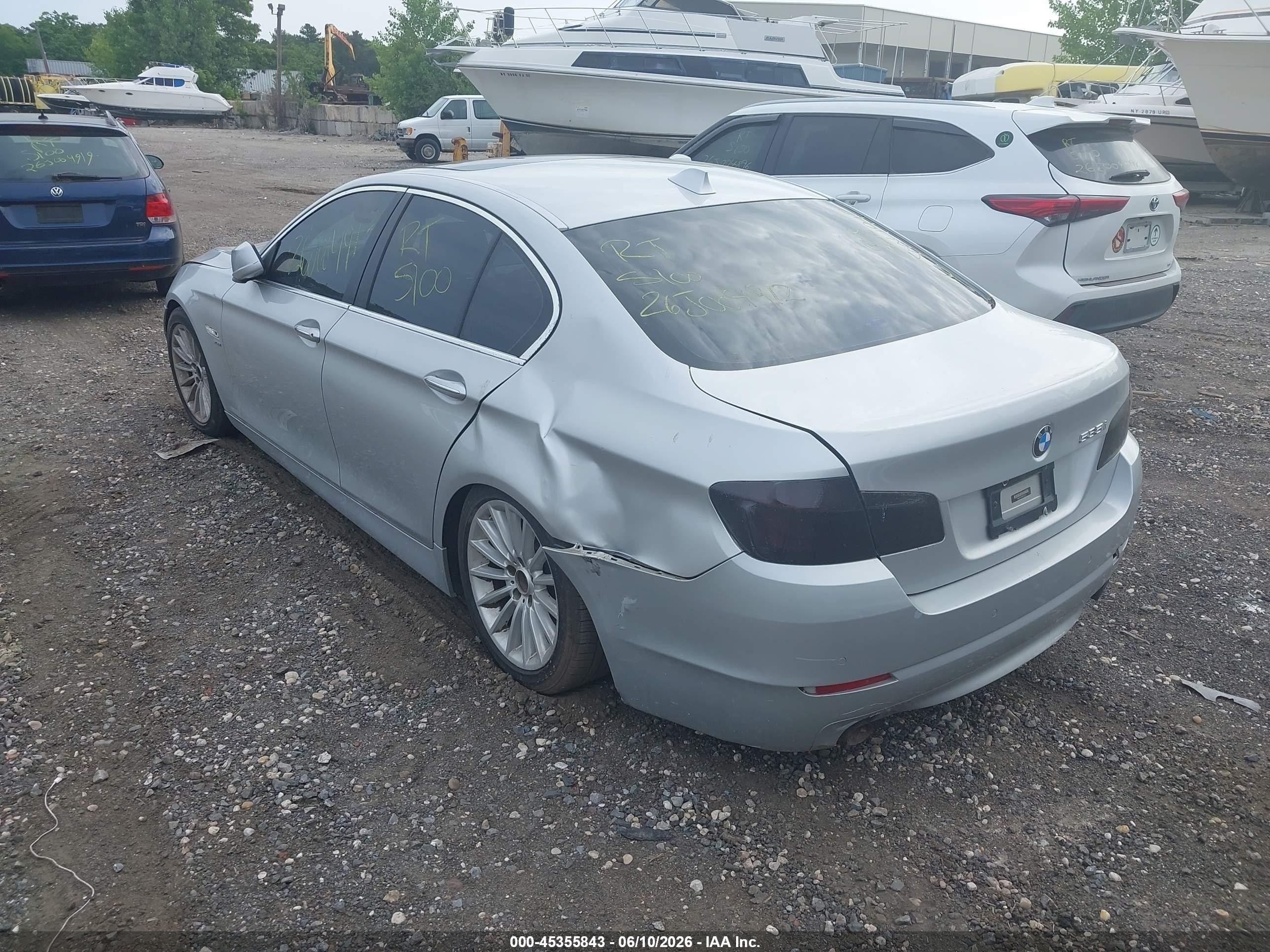 2012 Bmw 535i Xdrive Silver vin: WBAFU7C5XCDU57150
