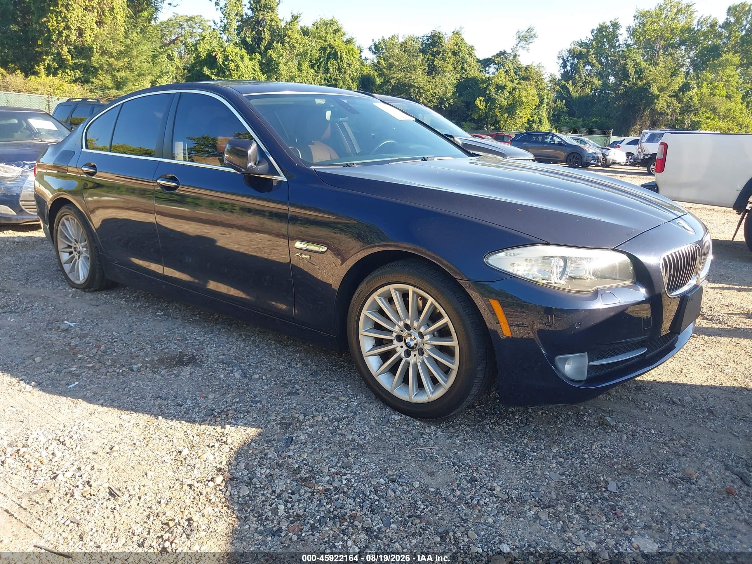2012 Bmw 535i Xdrive Dark Blue vin: WBAFU7C5XCDU63949