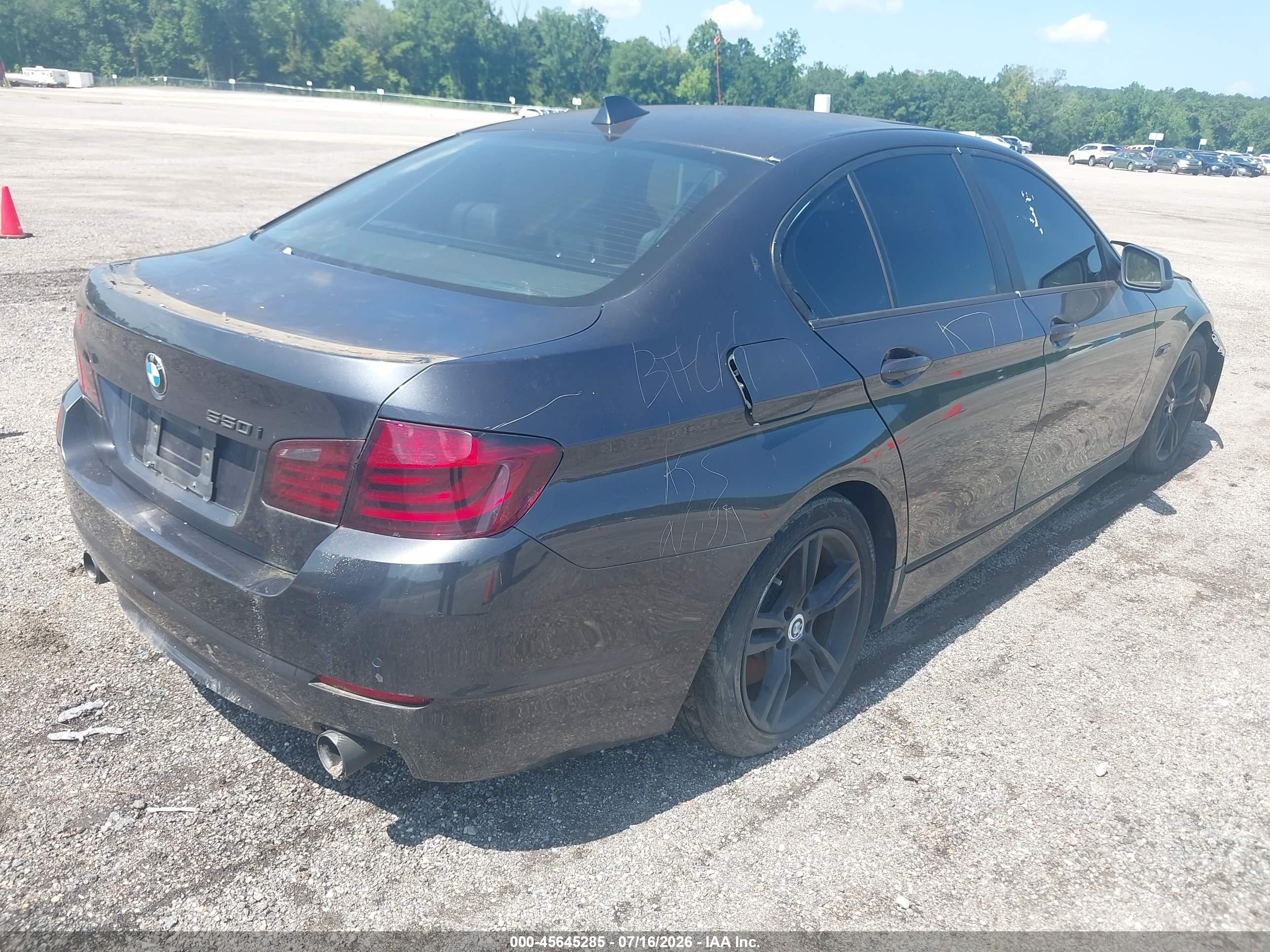 2011 Bmw 550i Xdrive Gray vin: WBAFU9C51BC784679