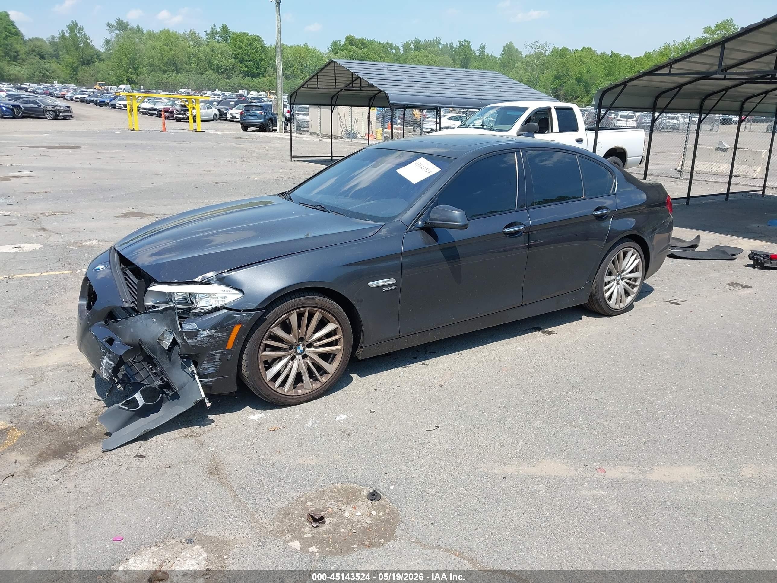 2012 Bmw 550i Xdrive Серый vin: WBAFU9C51CC787597