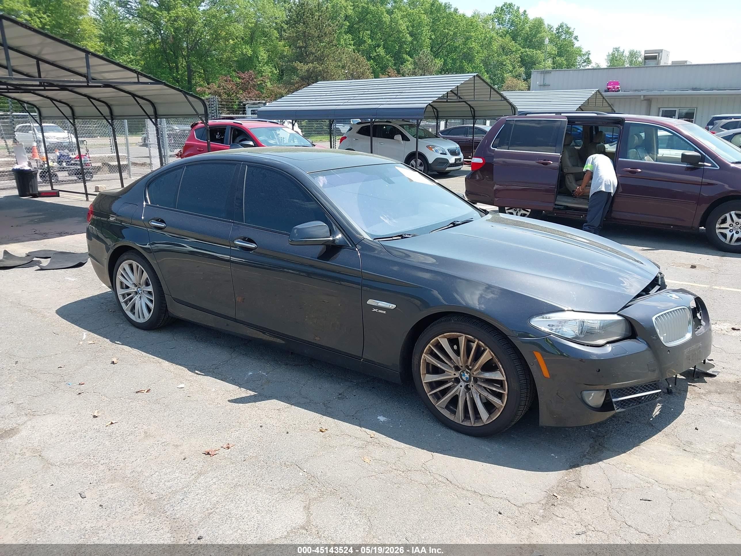 2012 Bmw 550i Xdrive Gray vin: WBAFU9C51CC787597