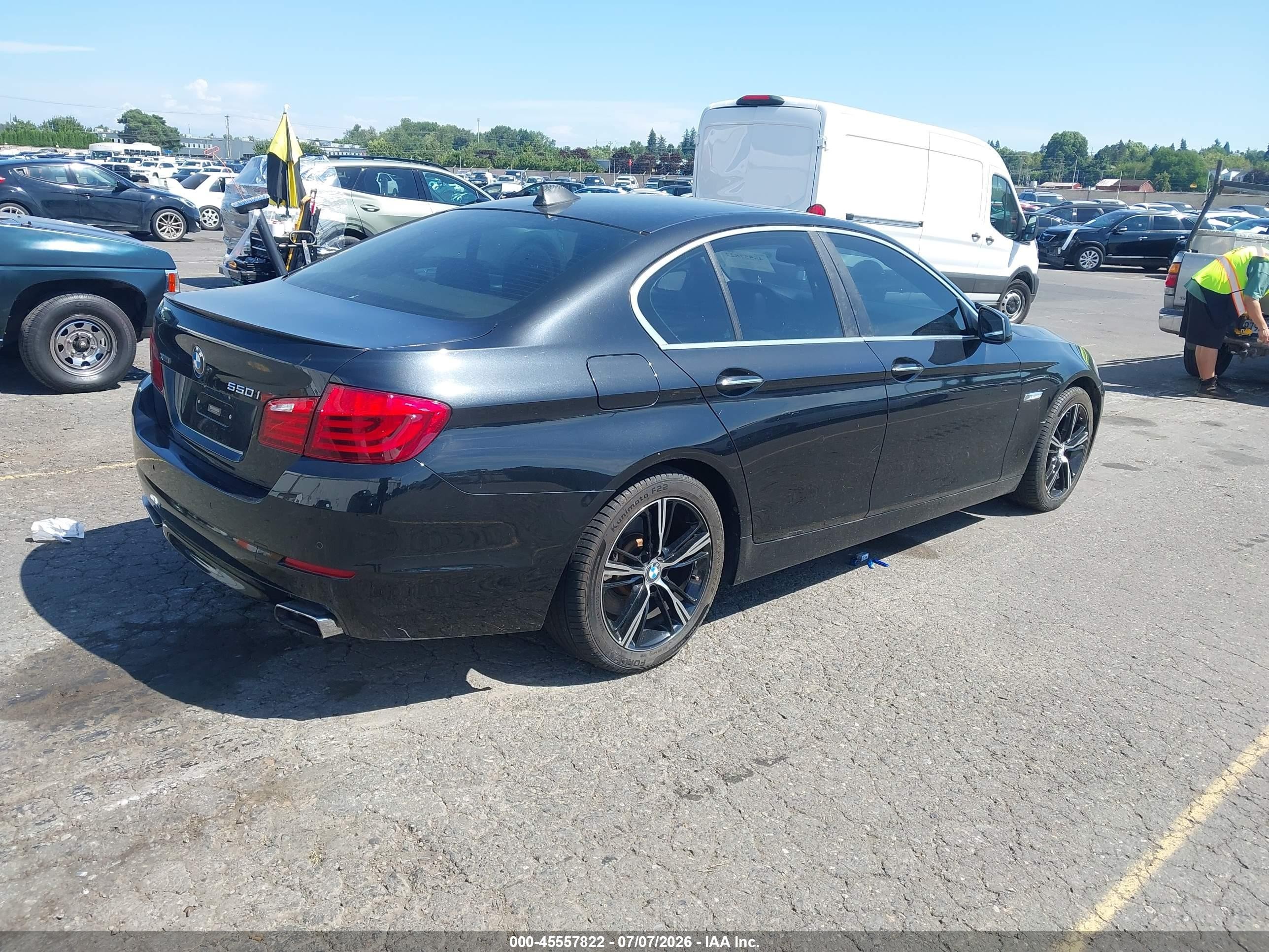 2013 Bmw 550i Xdrive Black vin: WBAFU9C53DDY70587