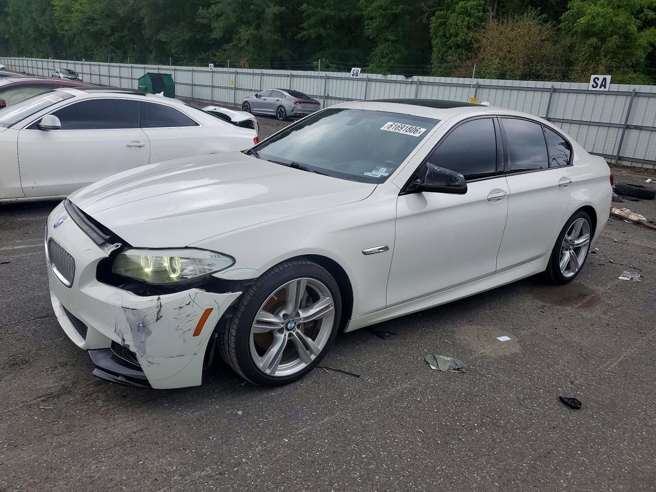 2013 Bmw 550 Xi White vin: WBAFU9C54DDY72400