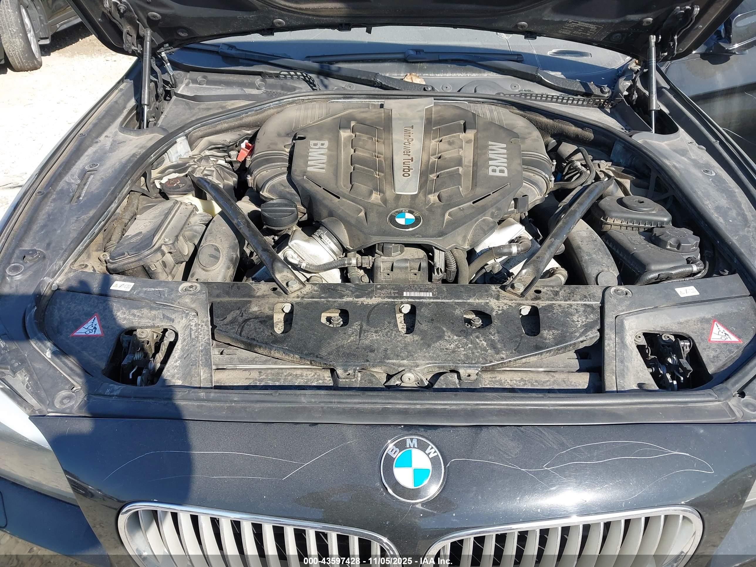 2012 Bmw 550i Xdrive Black vin: WBAFU9C55CC787991