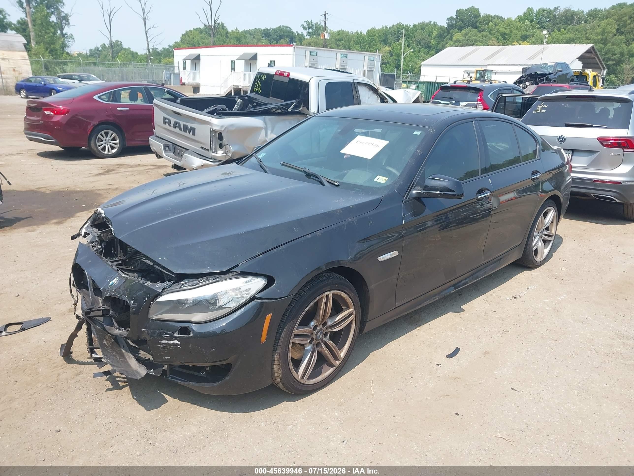 2013 Bmw 550i Xdrive Black vin: WBAFU9C55DDY71806