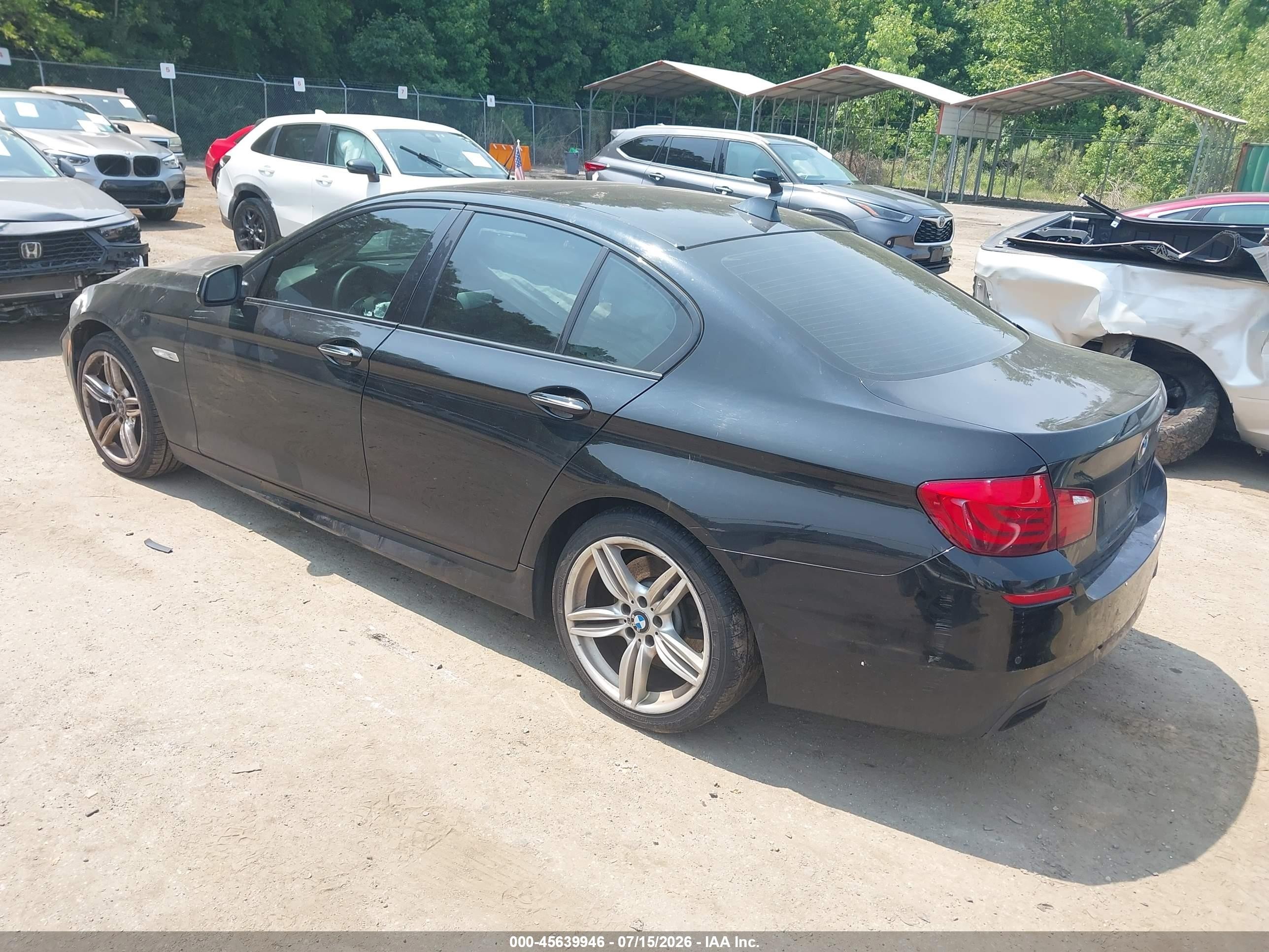 2013 Bmw 550i Xdrive Black vin: WBAFU9C55DDY71806