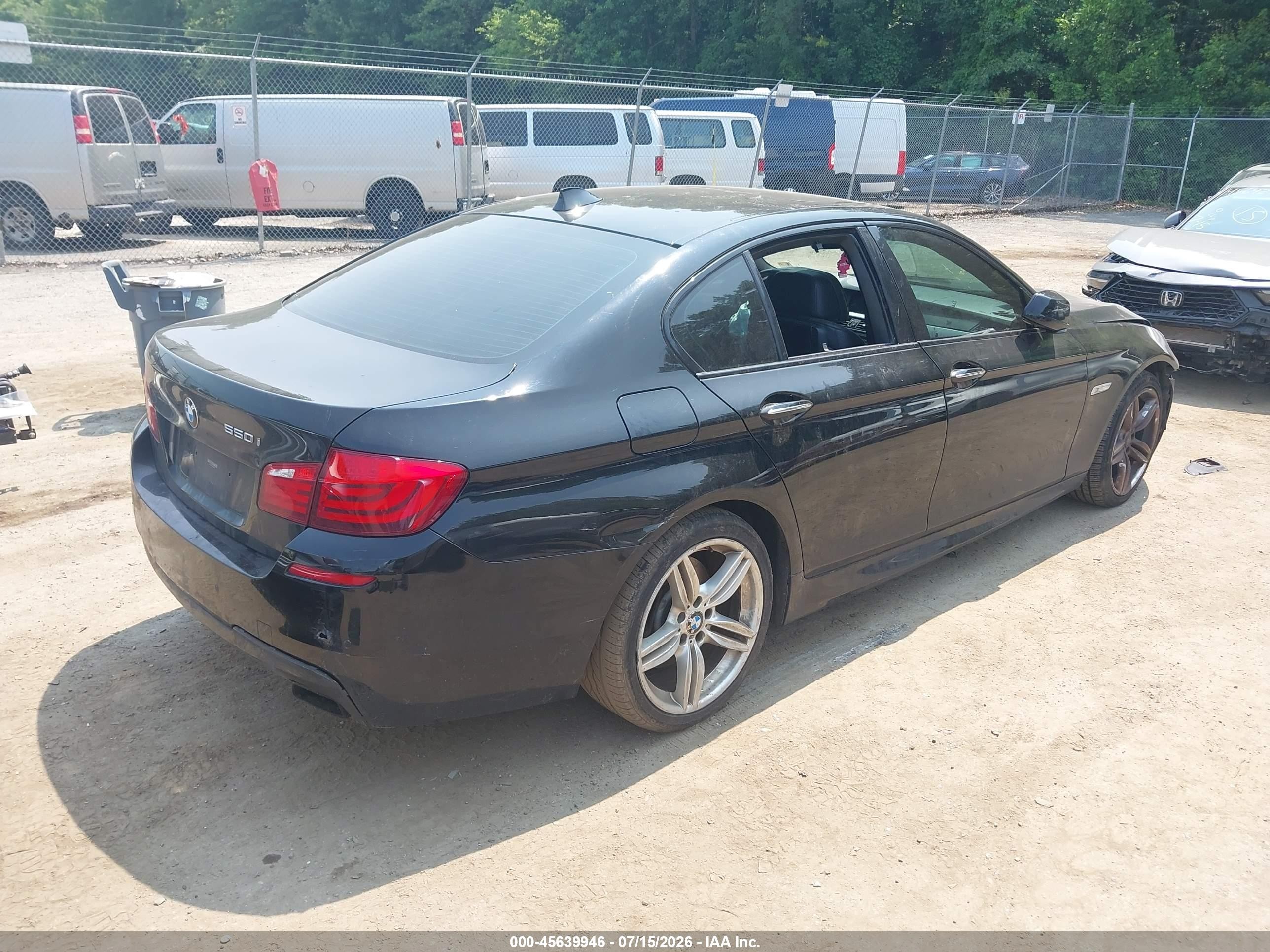 2013 Bmw 550i Xdrive Black vin: WBAFU9C55DDY71806