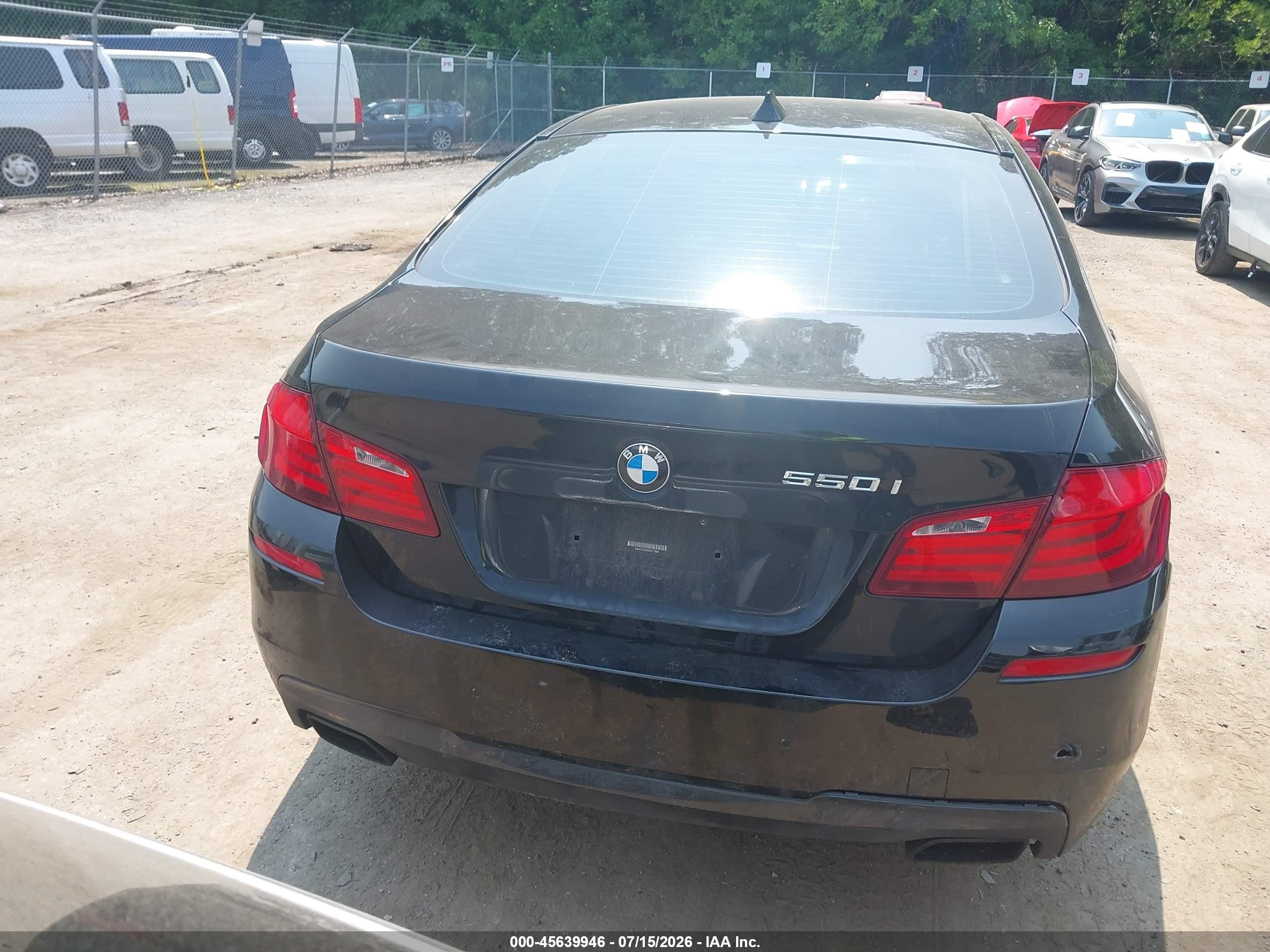 2013 Bmw 550i Xdrive Black vin: WBAFU9C55DDY71806