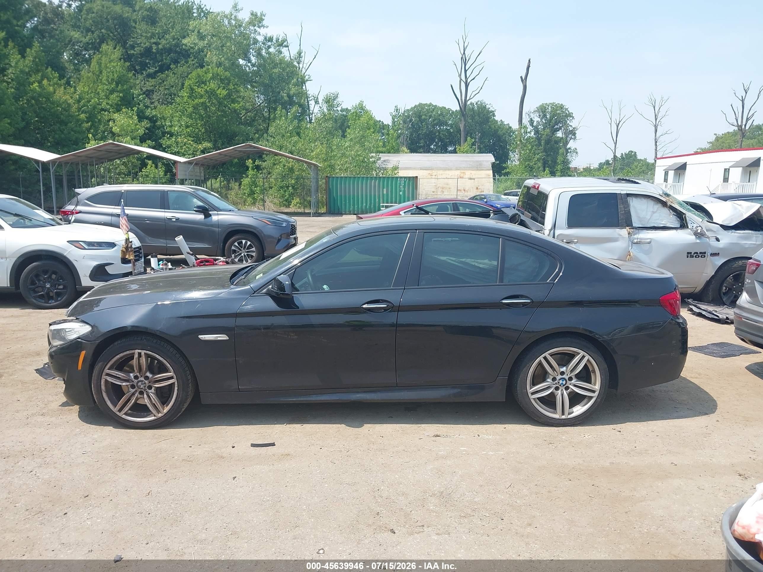 2013 Bmw 550i Xdrive Black vin: WBAFU9C55DDY71806