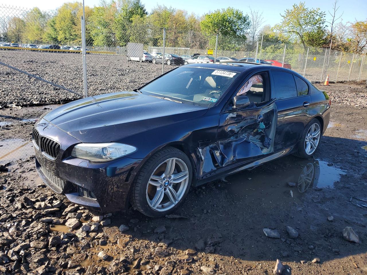 2013 Bmw 550 Xi Blue vin: WBAFU9C56DDY70826