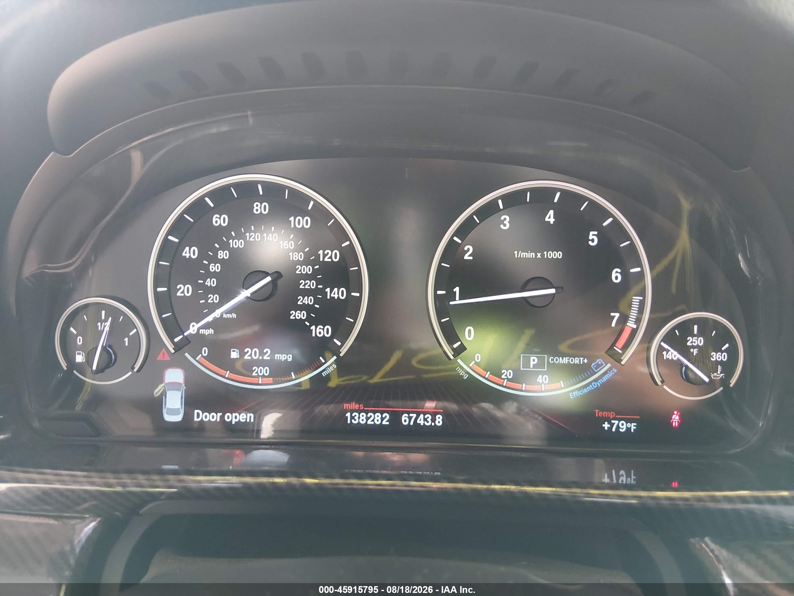 2012 Bmw 550i Xdrive Black vin: WBAFU9C57CC787569