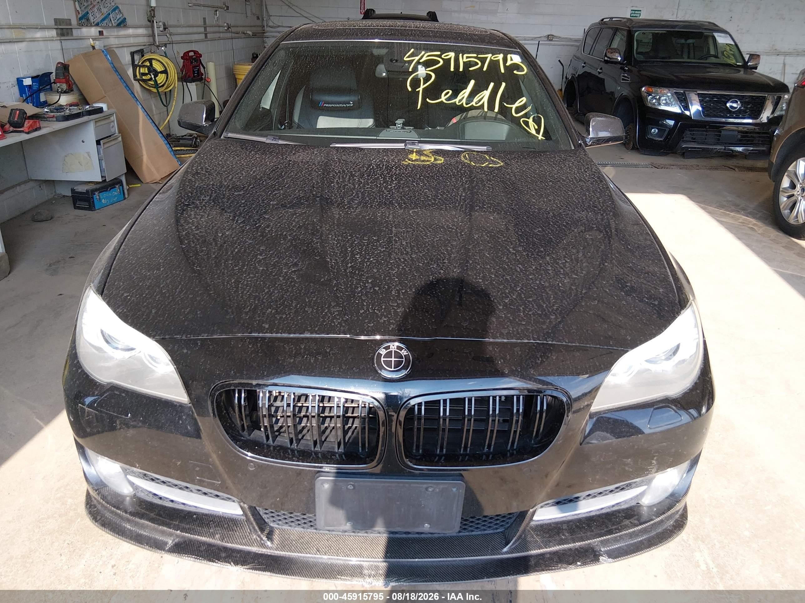 2012 Bmw 550i Xdrive Black vin: WBAFU9C57CC787569