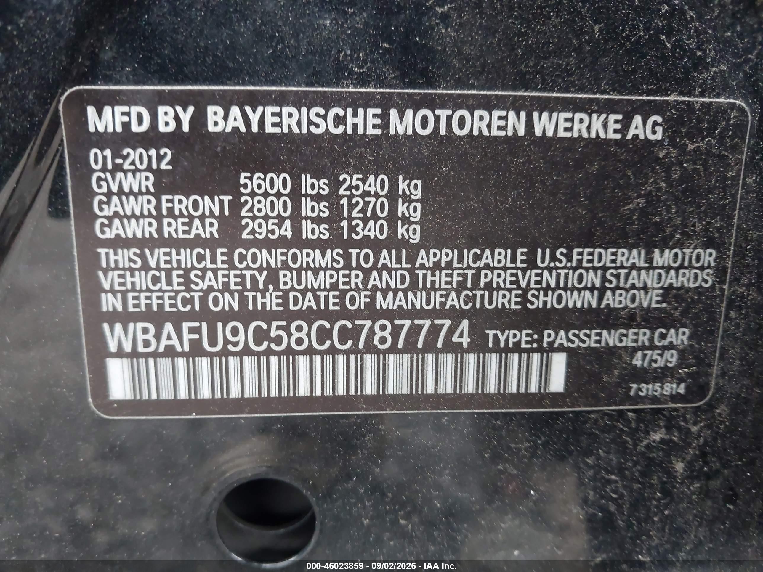 2012 Bmw 550i Xdrive Black vin: WBAFU9C58CC787774
