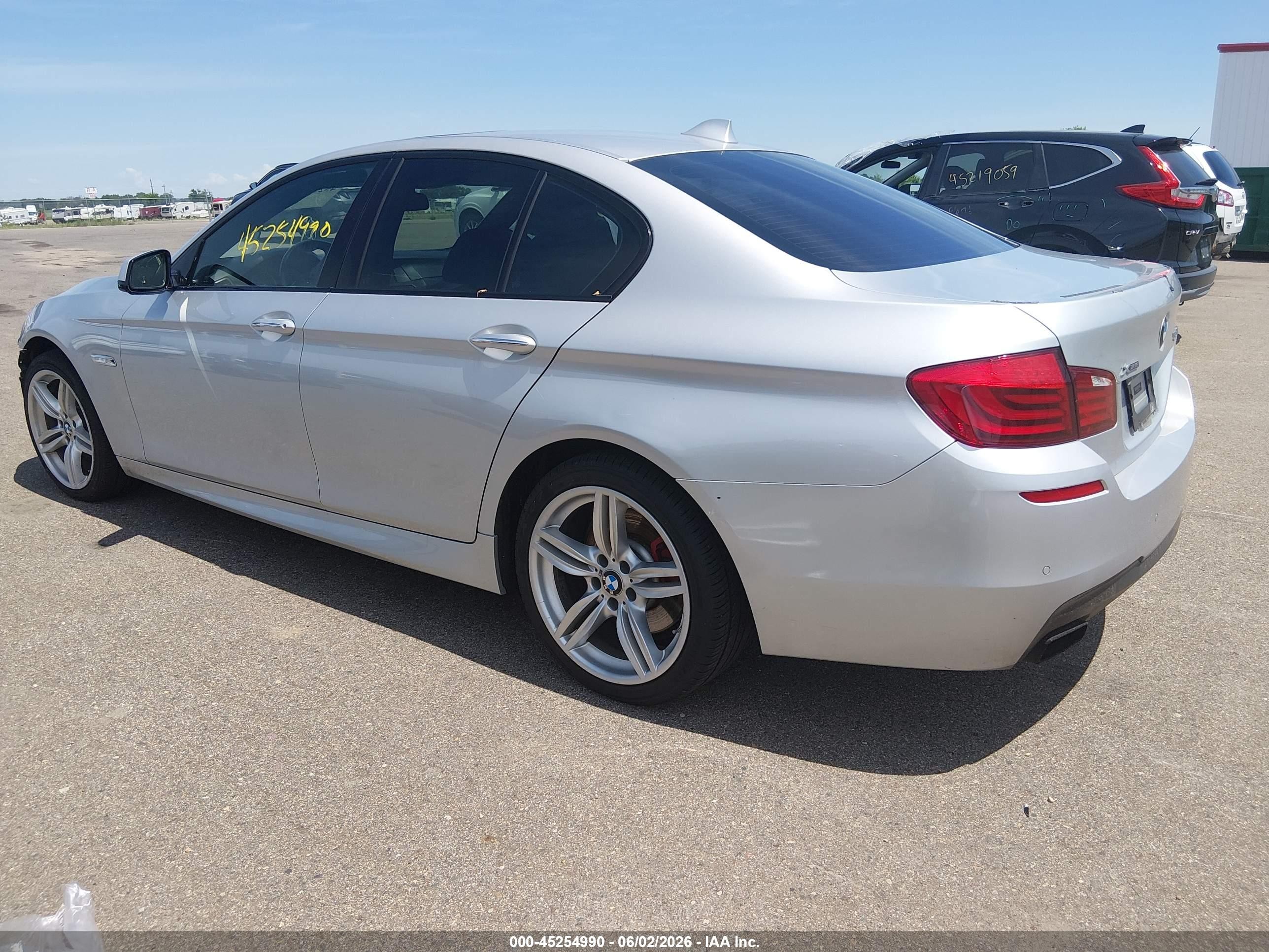 2013 Bmw 550i Xdrive Silver vin: WBAFU9C58DDY72593