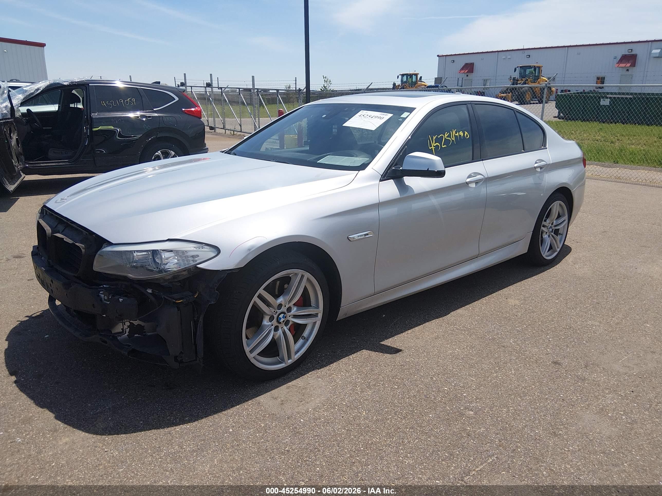2013 Bmw 550i Xdrive Silver vin: WBAFU9C58DDY72593