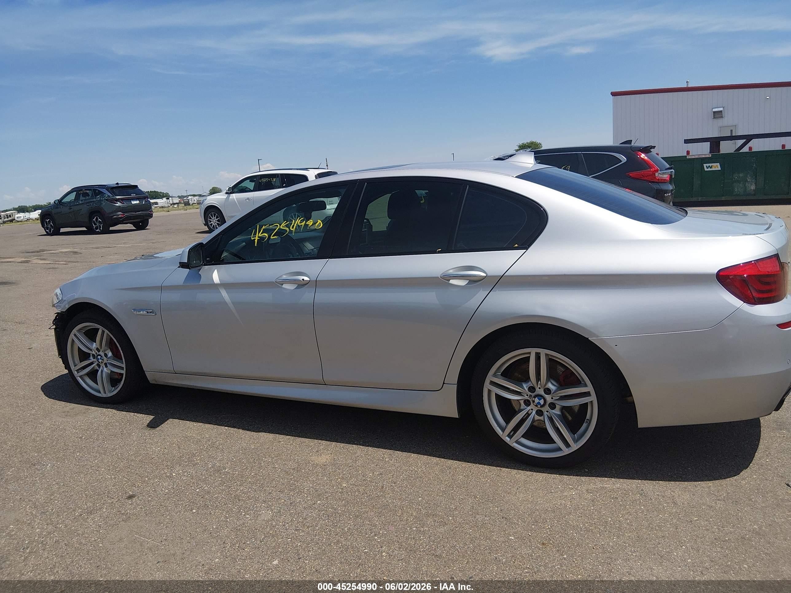 2013 Bmw 550i Xdrive Silver vin: WBAFU9C58DDY72593