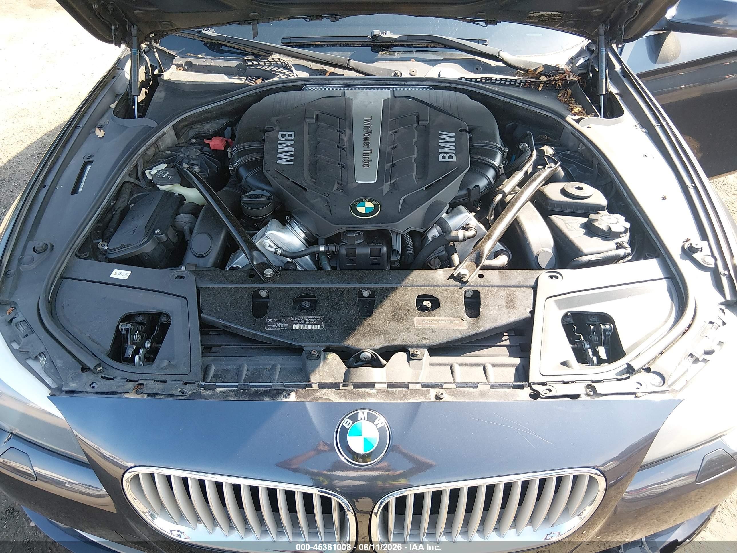 2011 Bmw 550i Xdrive Gray vin: WBAFU9C59BC786583