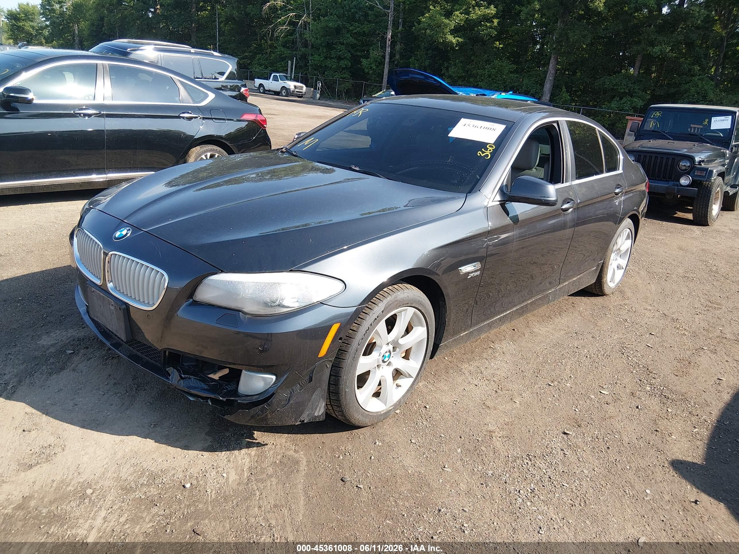 2011 Bmw 550i Xdrive Gray vin: WBAFU9C59BC786583