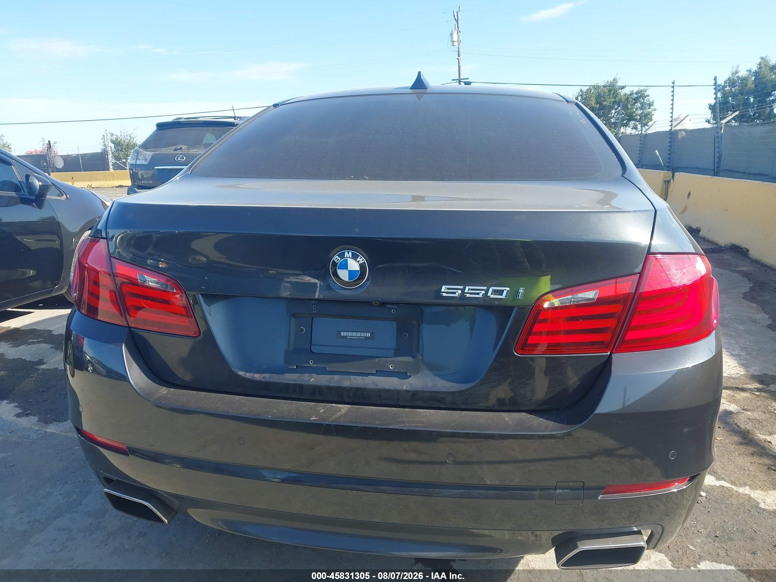 2012 Bmw 550i Xdrive Black vin: WBAFU9C59CC787413