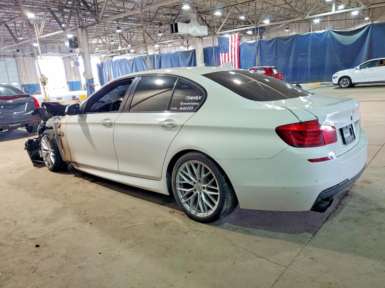 2012 Bmw 550 Xi White vin: WBAFU9C59CC788190