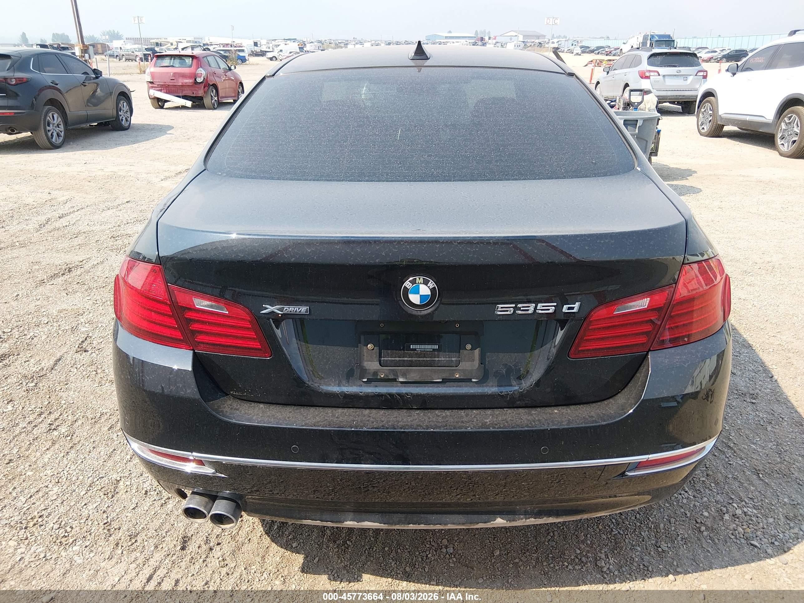 2014 Bmw 535d Xdrive Черный vin: WBAFV3C51ED684946