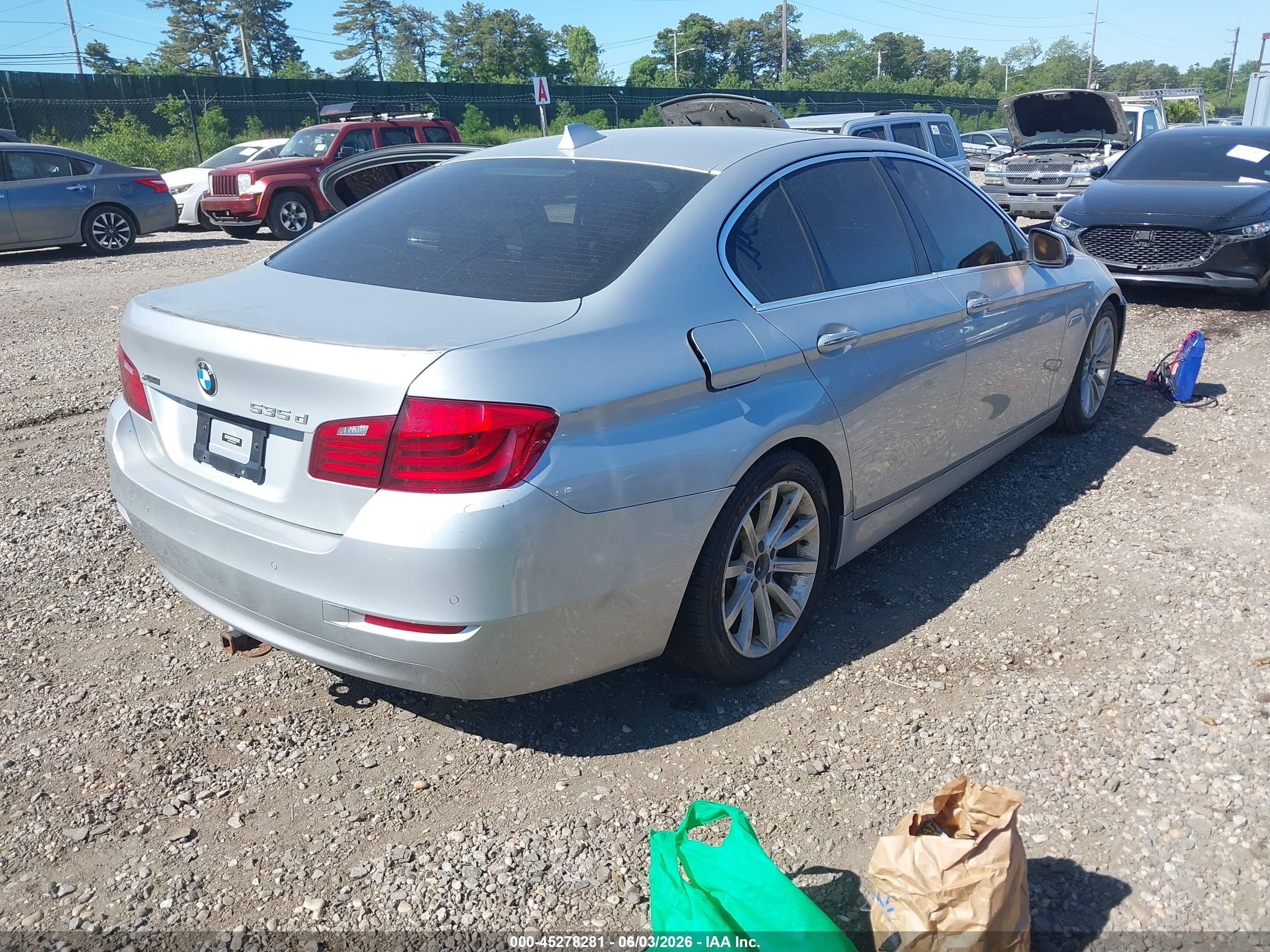 2014 Bmw 535d Xdrive Gray vin: WBAFV3C56ED684991