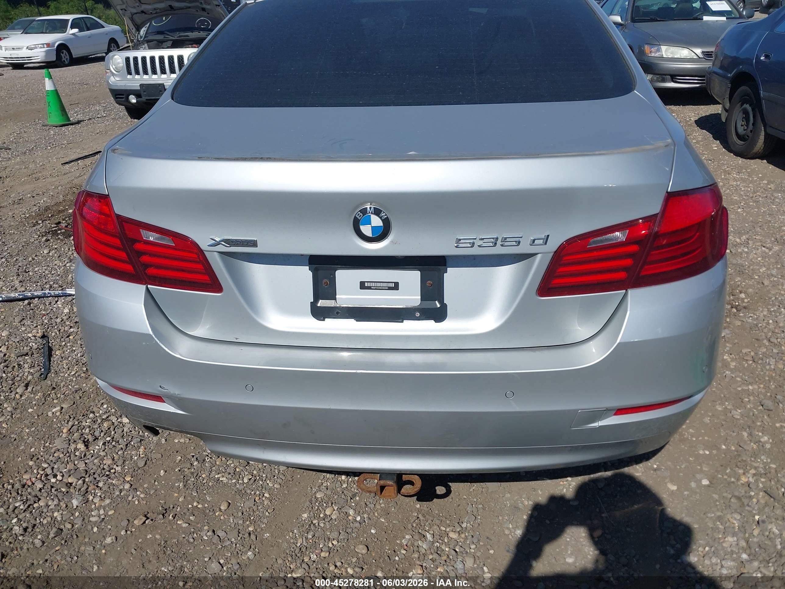 2014 Bmw 535d Xdrive Gray vin: WBAFV3C56ED684991