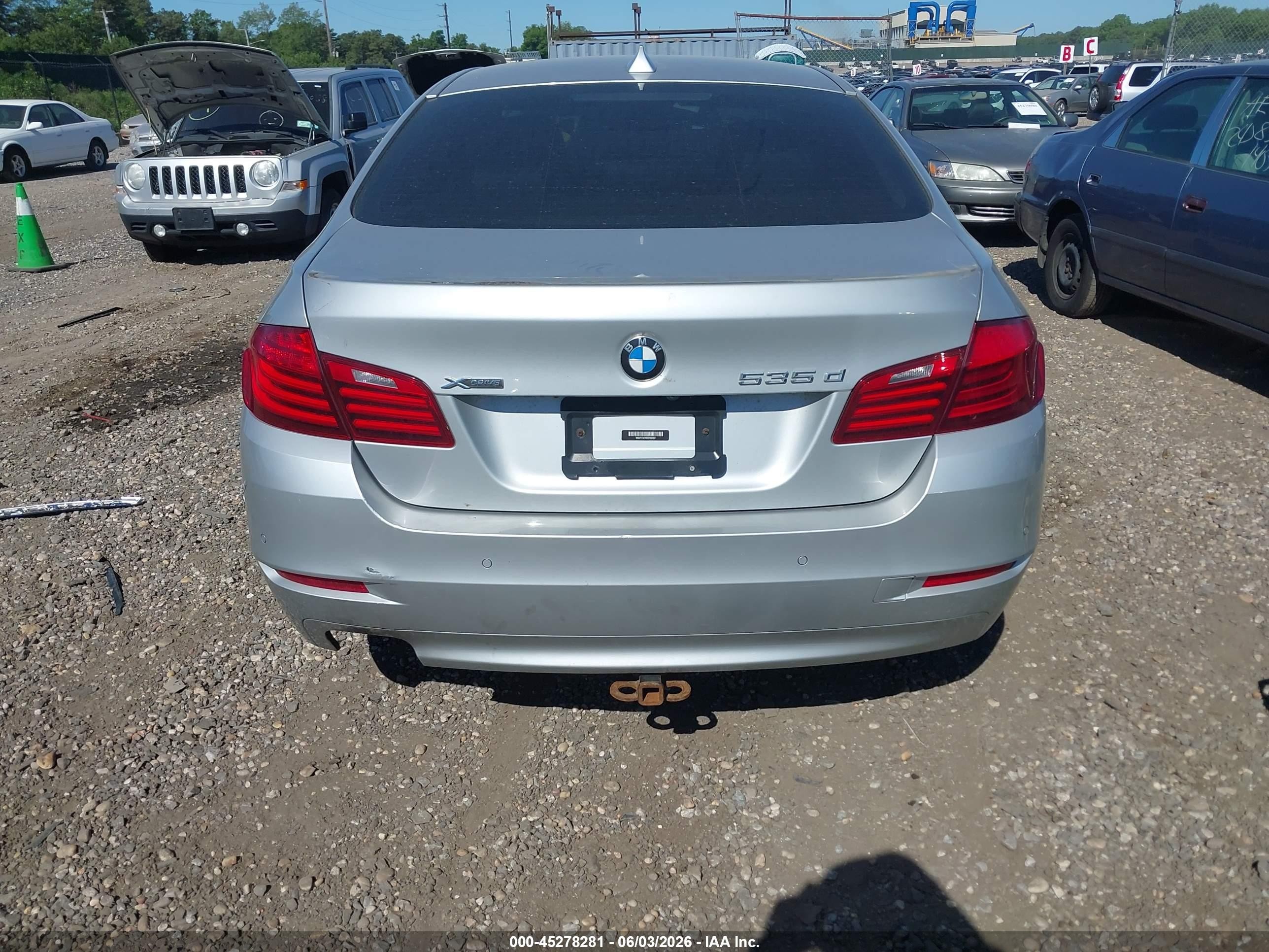 2014 Bmw 535d Xdrive Gray vin: WBAFV3C56ED684991