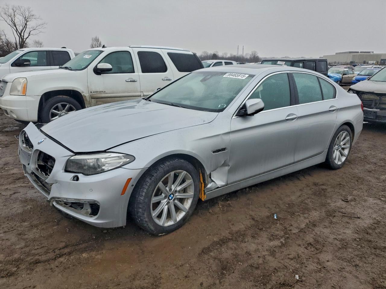 2014 Bmw 535 D Xdrive Silver vin: WBAFV3C58ED685379