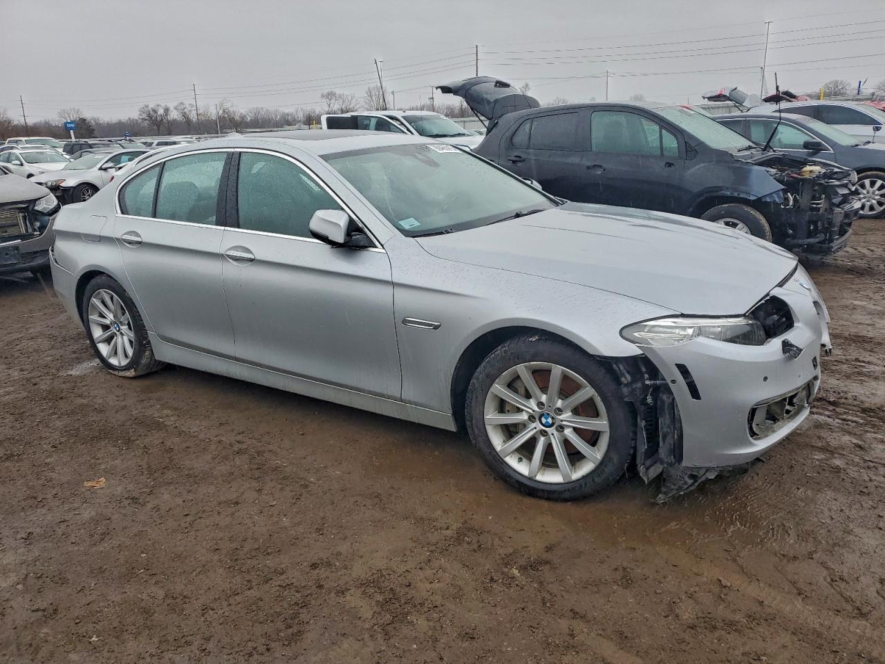 2014 Bmw 535 D Xdrive Silver vin: WBAFV3C58ED685379