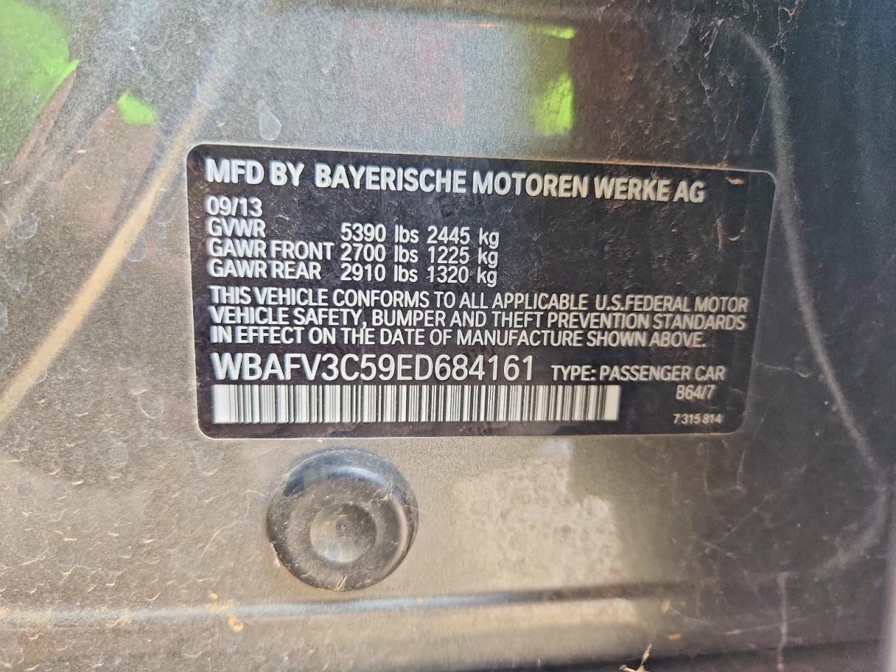 2014 Bmw 535 D Xdrive Gray vin: WBAFV3C59ED684161