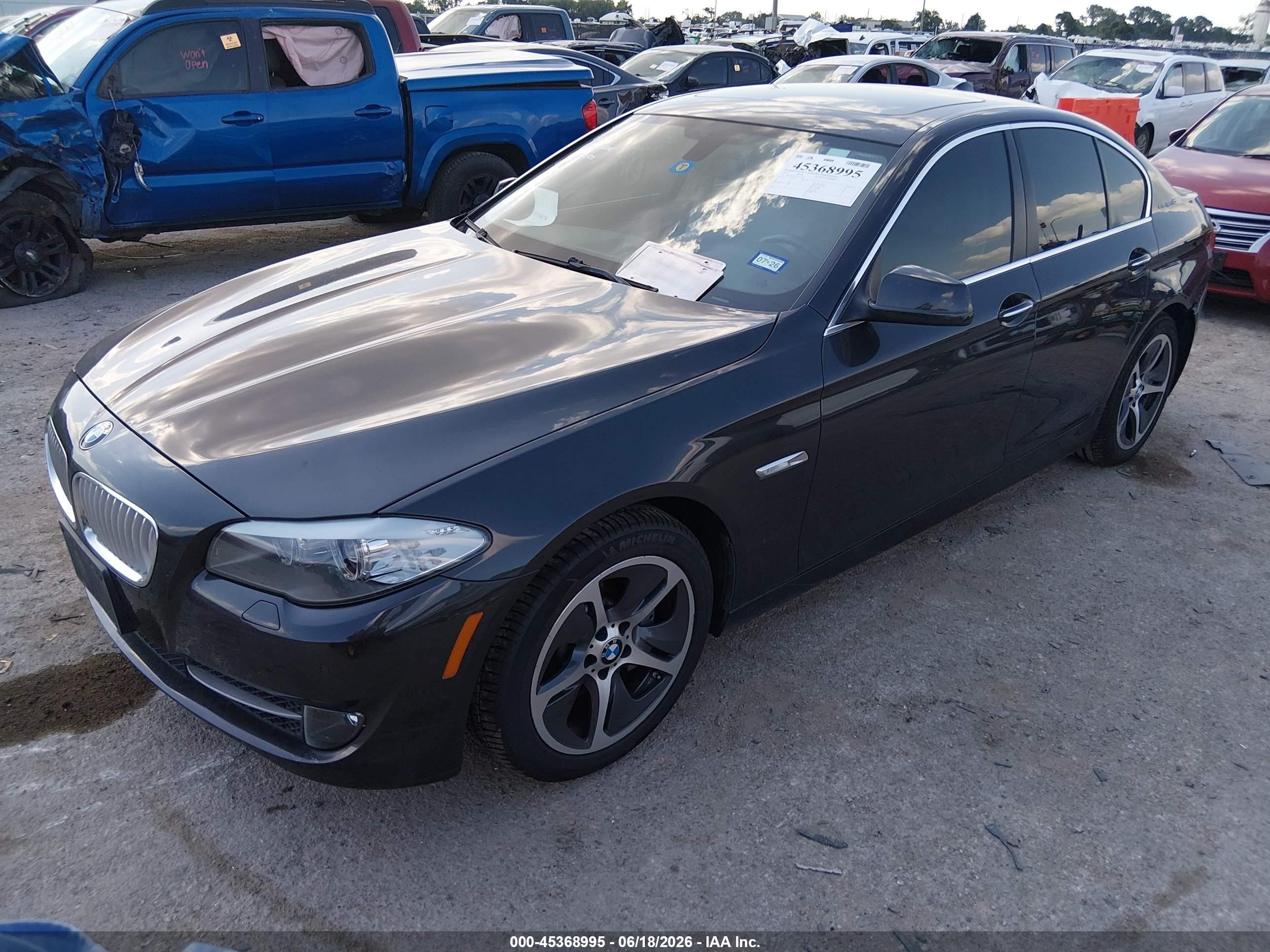 2013 Bmw Activehybrid 5 Серый vin: WBAFZ9C50DC751905