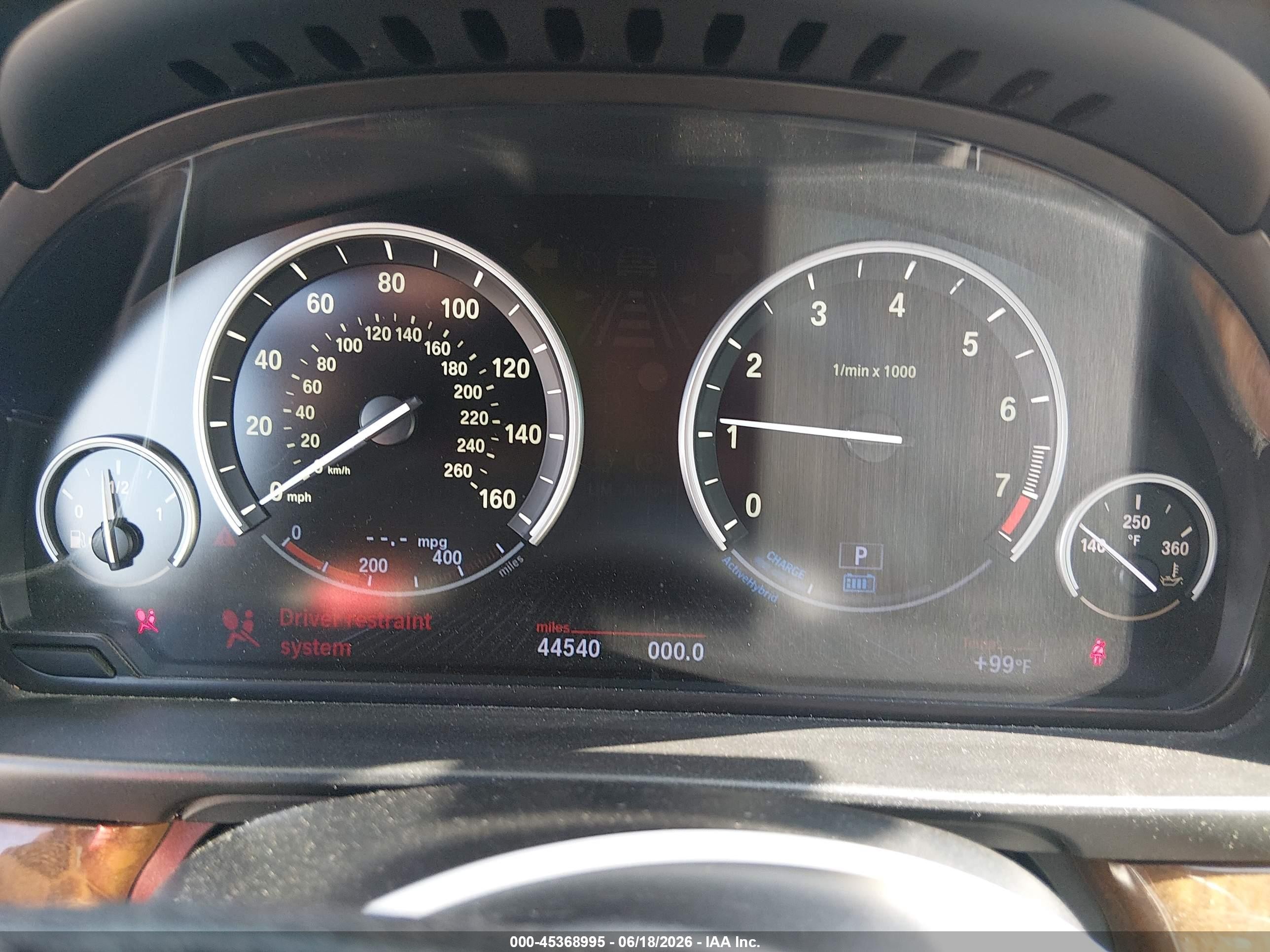 2013 Bmw Activehybrid 5 Серый vin: WBAFZ9C50DC751905
