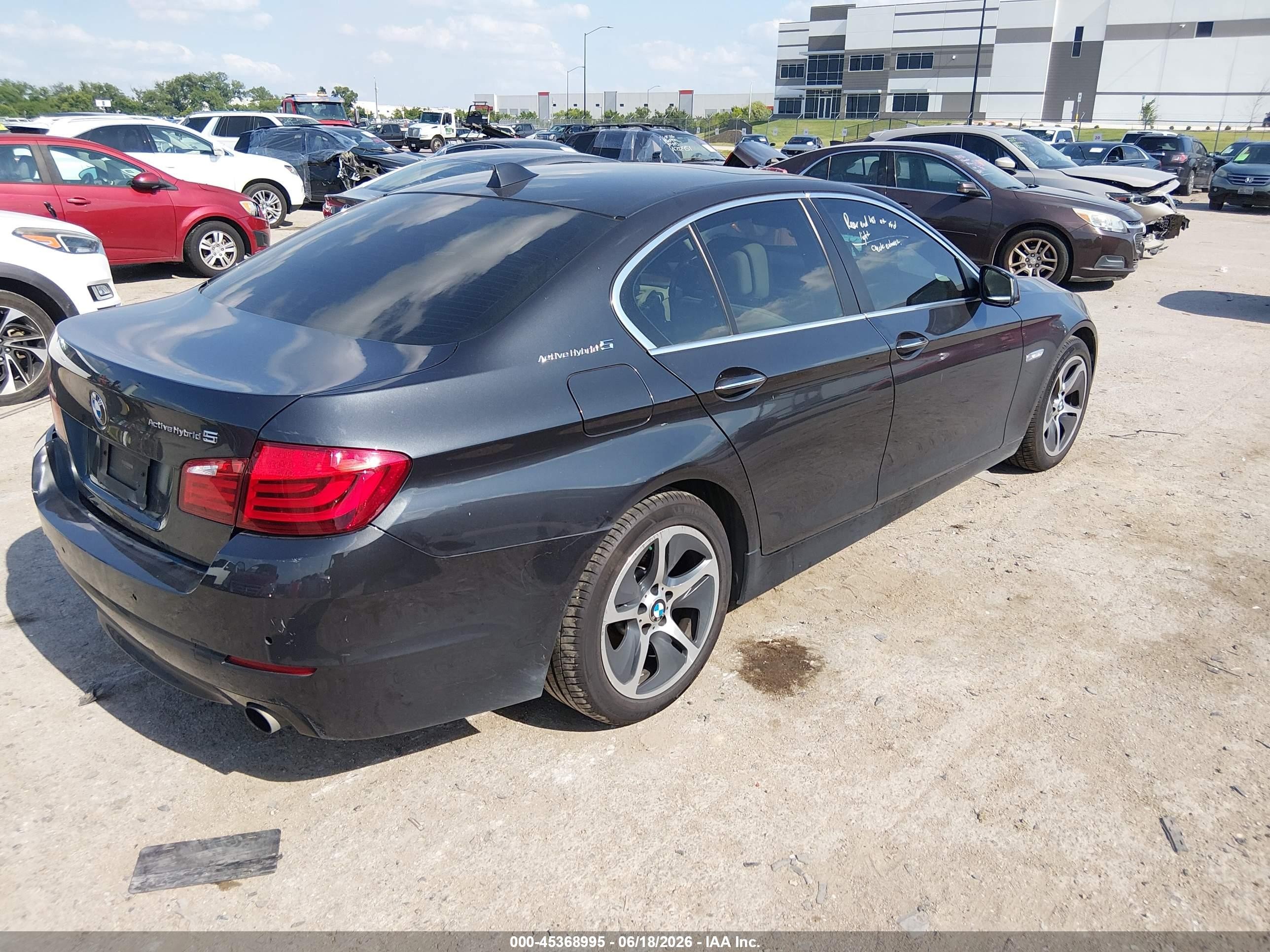 2013 Bmw Activehybrid 5 Серый vin: WBAFZ9C50DC751905