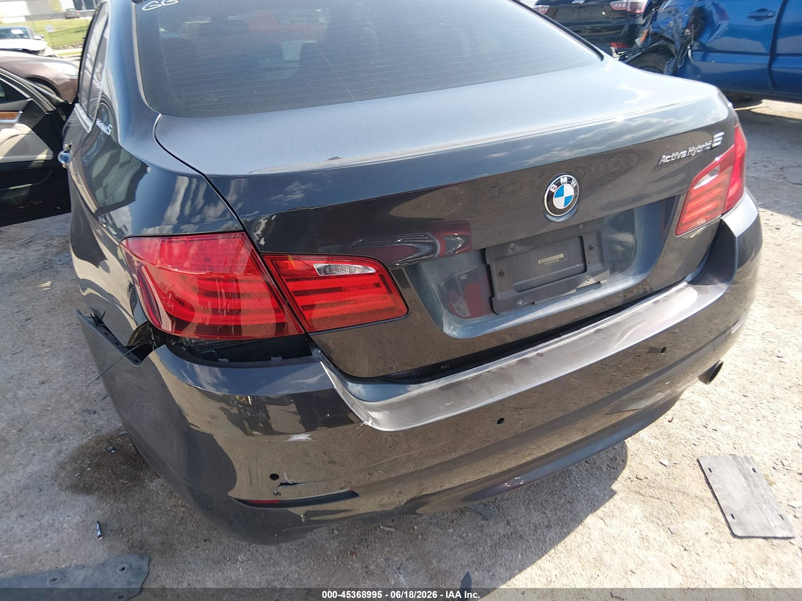 2013 Bmw Activehybrid 5 Серый vin: WBAFZ9C50DC751905