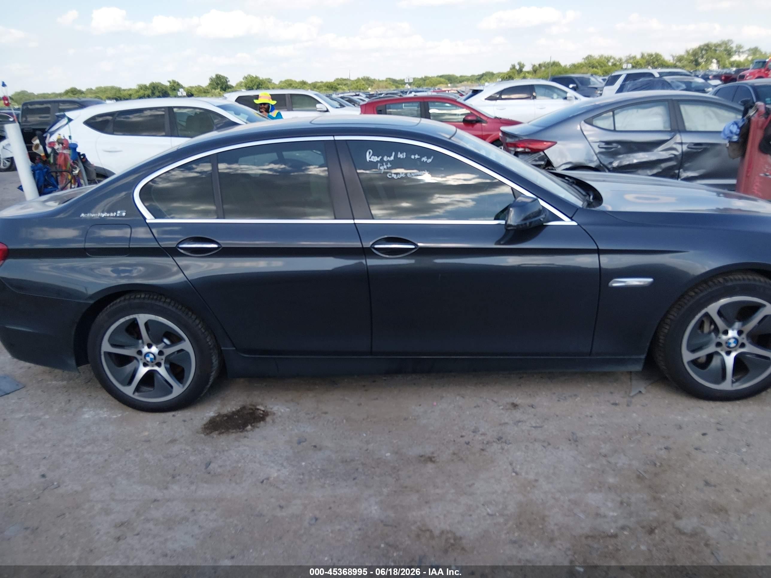 2013 Bmw Activehybrid 5 Серый vin: WBAFZ9C50DC751905