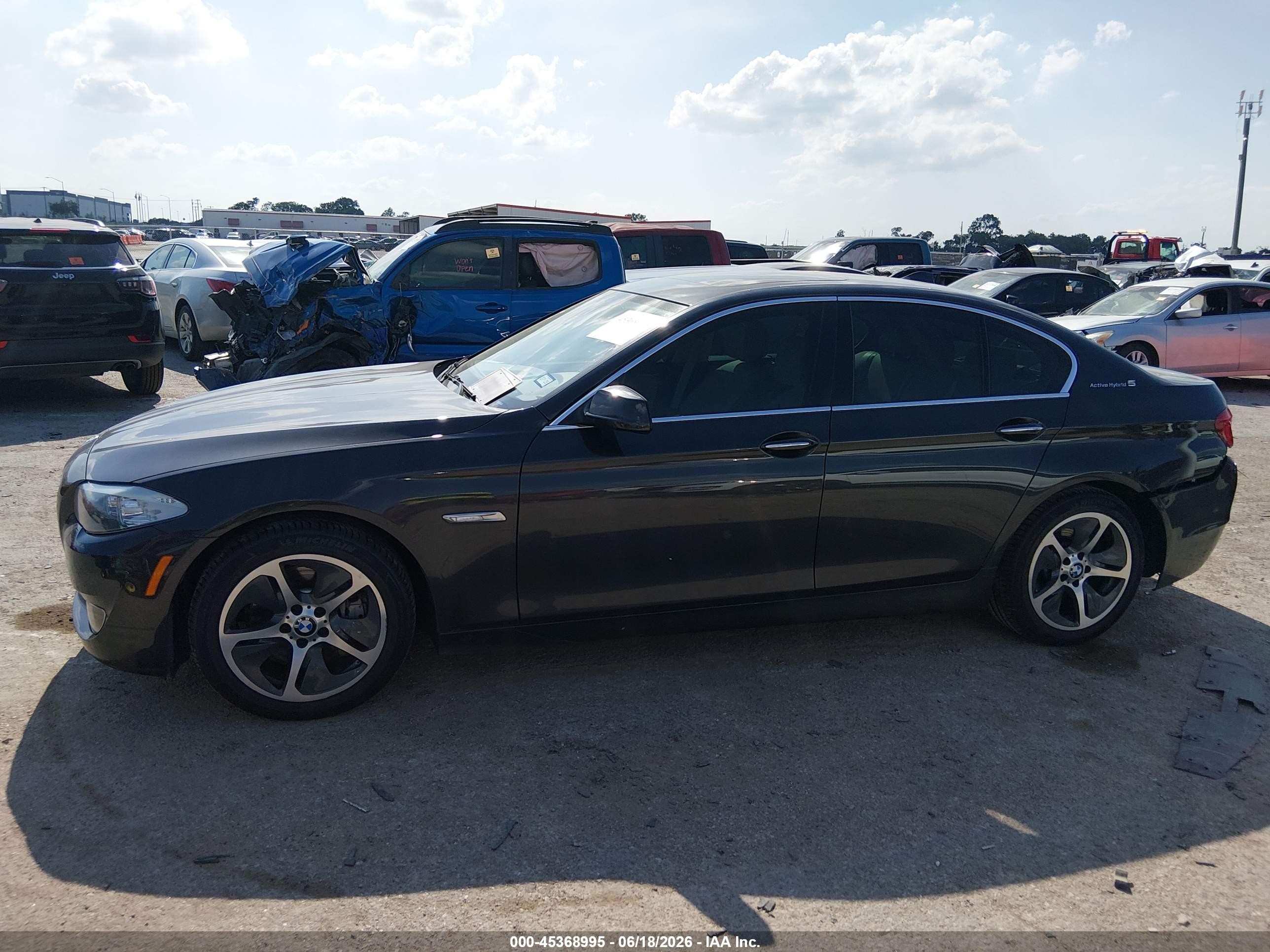 2013 Bmw Activehybrid 5 Серый vin: WBAFZ9C50DC751905
