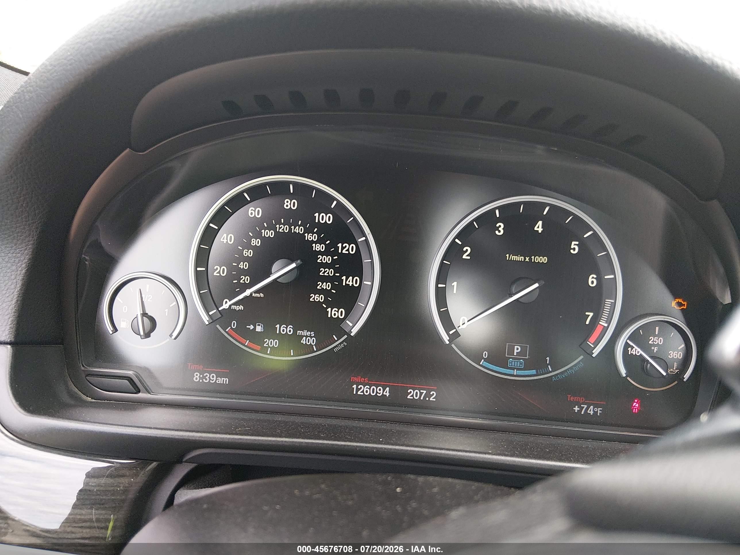 2012 Bmw Activehybrid 5   Черный vin: WBAFZ9C51CC751653