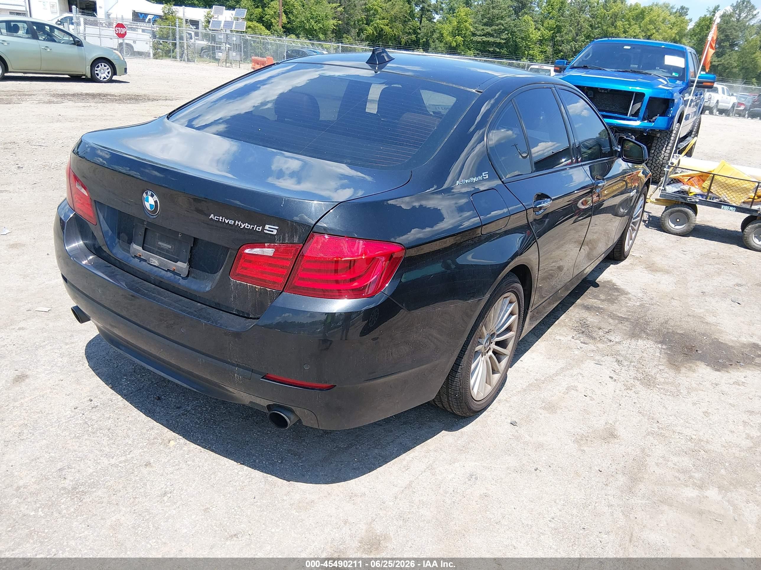 2013 Bmw Activehybrid 5   Black vin: WBAFZ9C56DD090522
