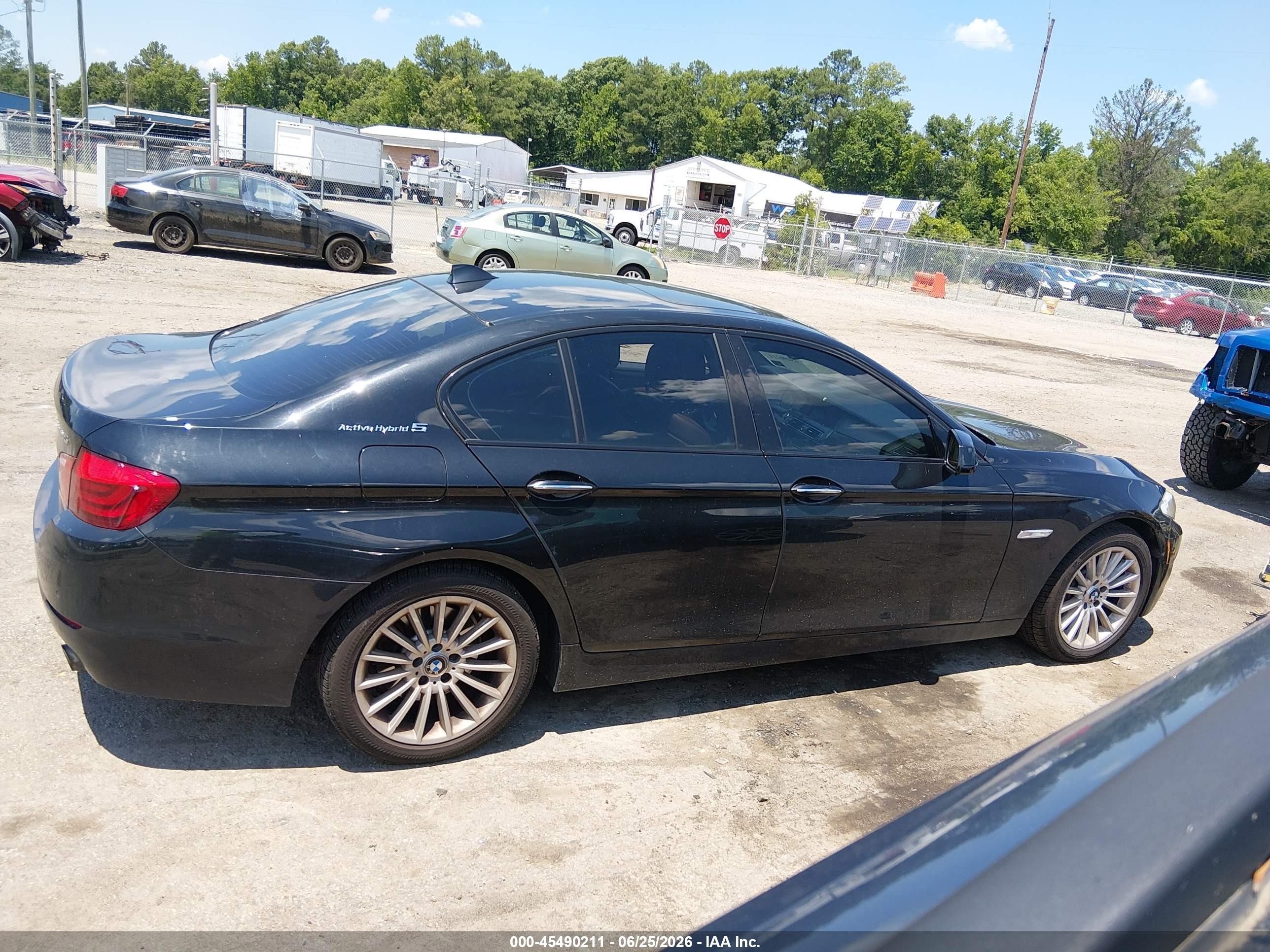2013 Bmw Activehybrid 5   Black vin: WBAFZ9C56DD090522