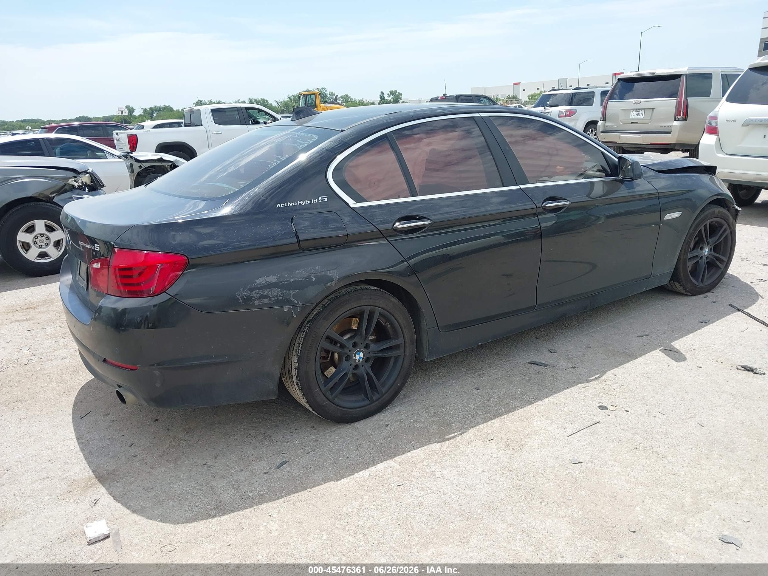 2013 Bmw Activehybrid 5   Black vin: WBAFZ9C57DC751870