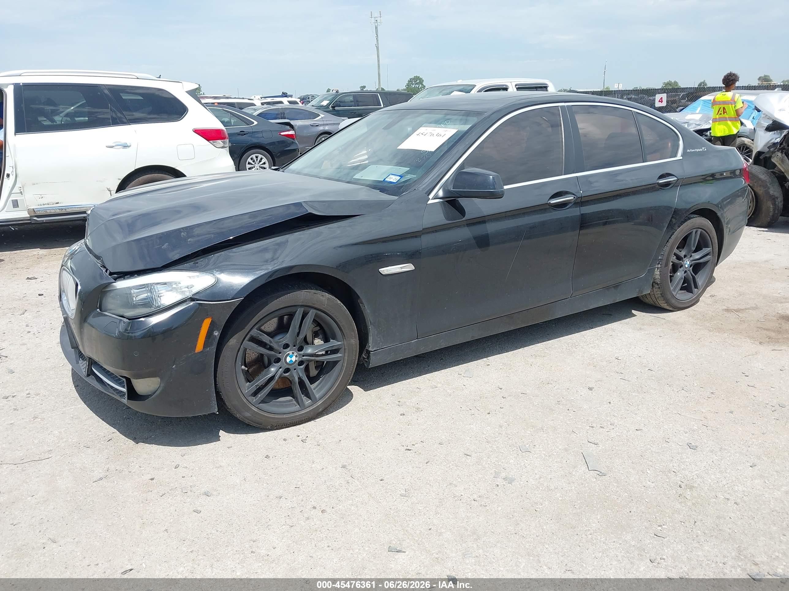 2013 Bmw Activehybrid 5   Black vin: WBAFZ9C57DC751870
