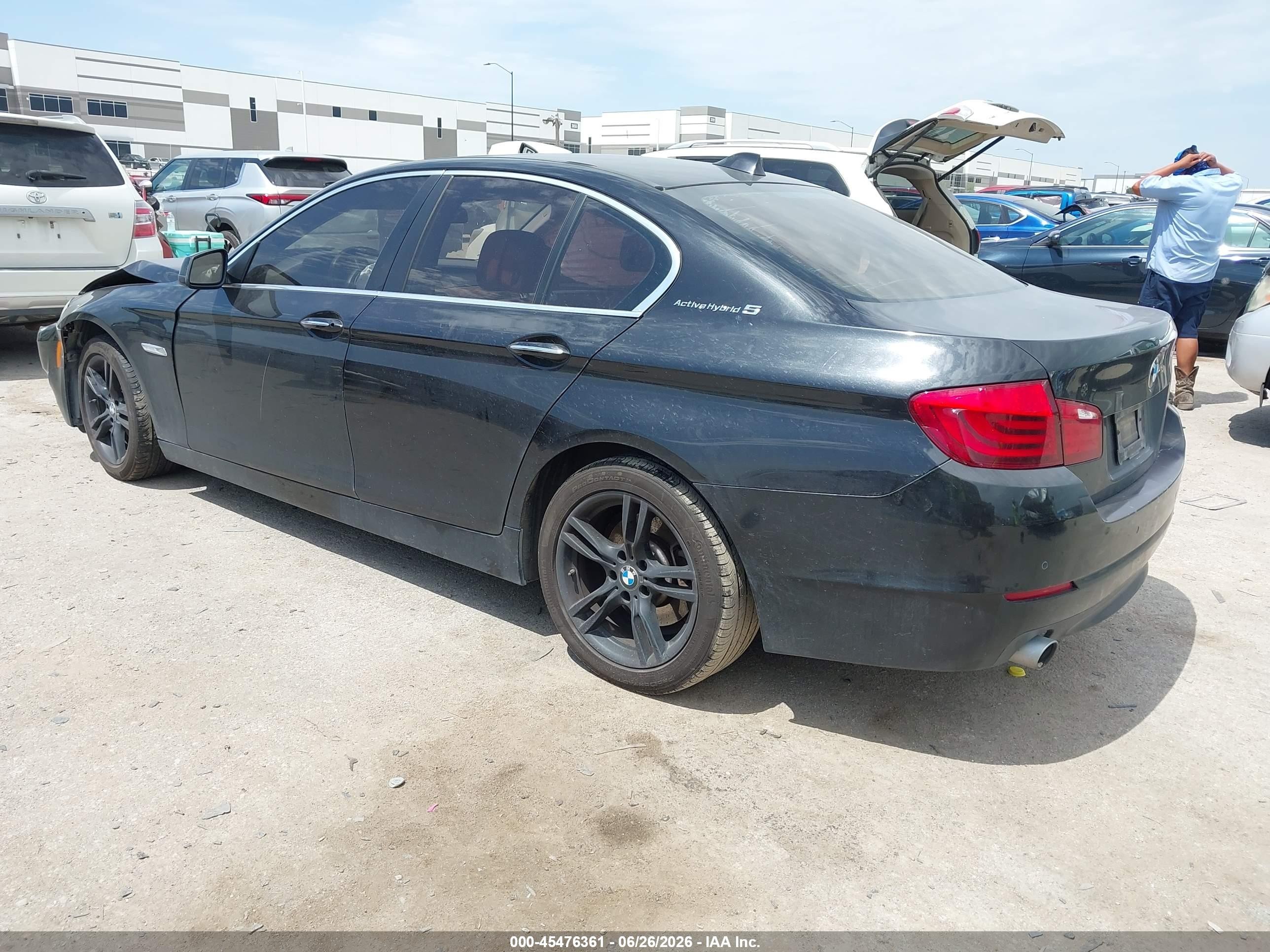 2013 Bmw Activehybrid 5   Black vin: WBAFZ9C57DC751870