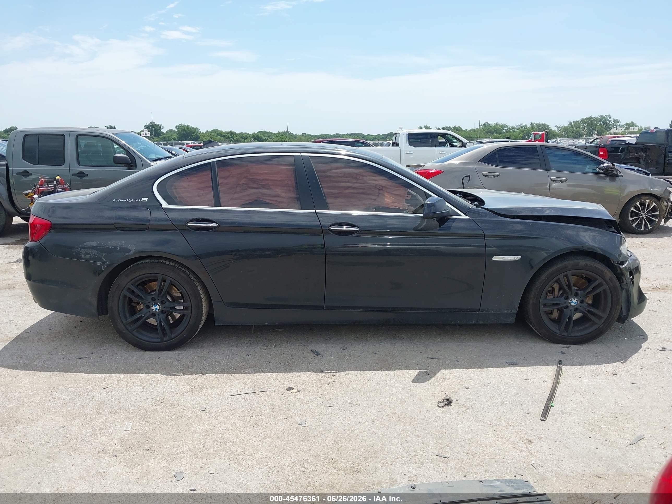 2013 Bmw Activehybrid 5   Black vin: WBAFZ9C57DC751870