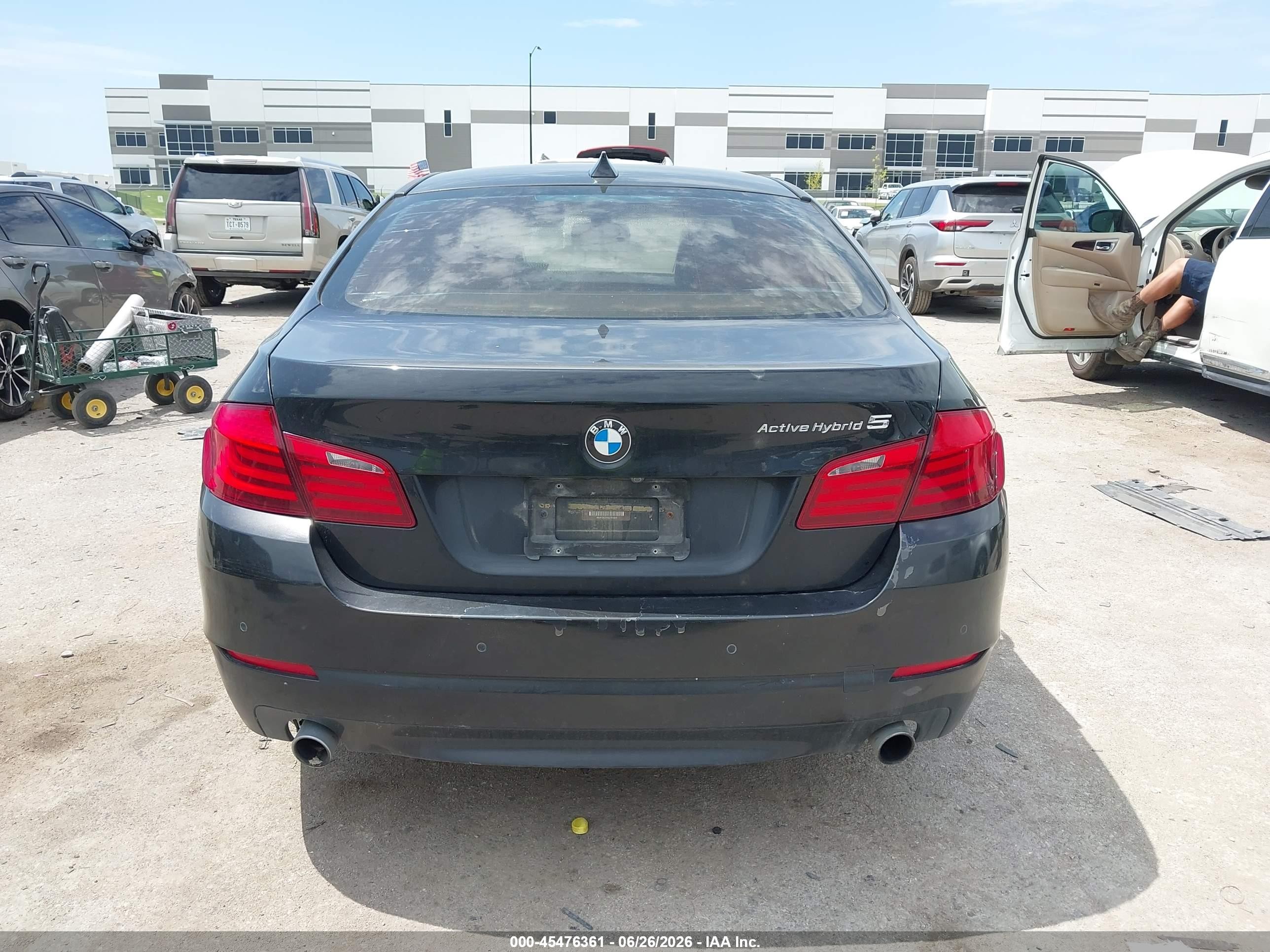 2013 Bmw Activehybrid 5   Black vin: WBAFZ9C57DC751870
