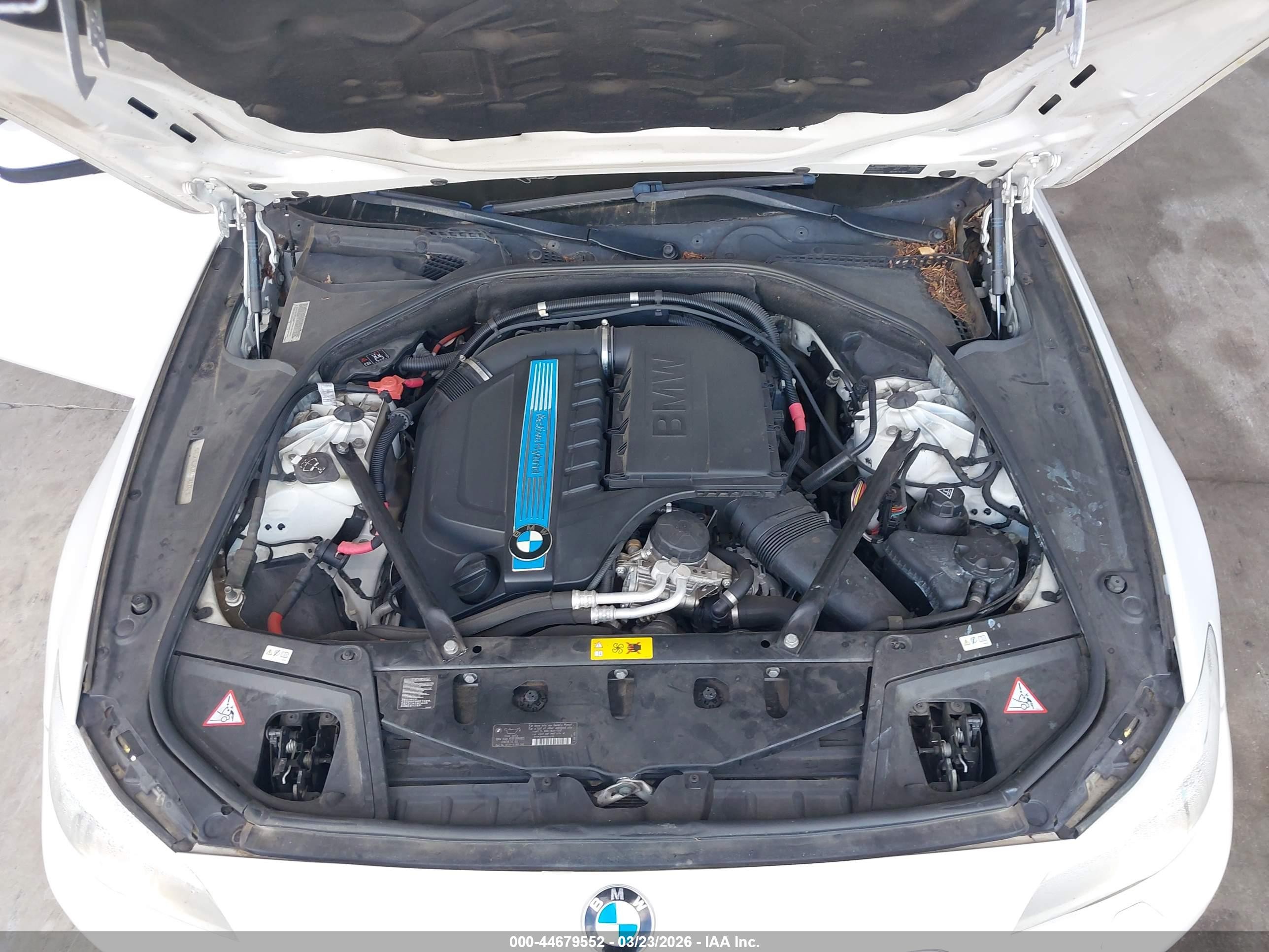 2013 Bmw Activehybrid 5 White vin: WBAFZ9C58DC751974