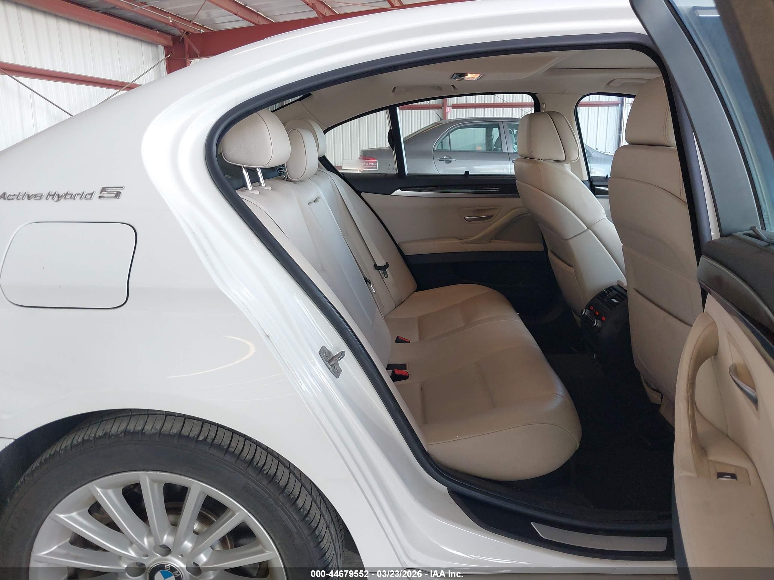 2013 Bmw Activehybrid 5 White vin: WBAFZ9C58DC751974