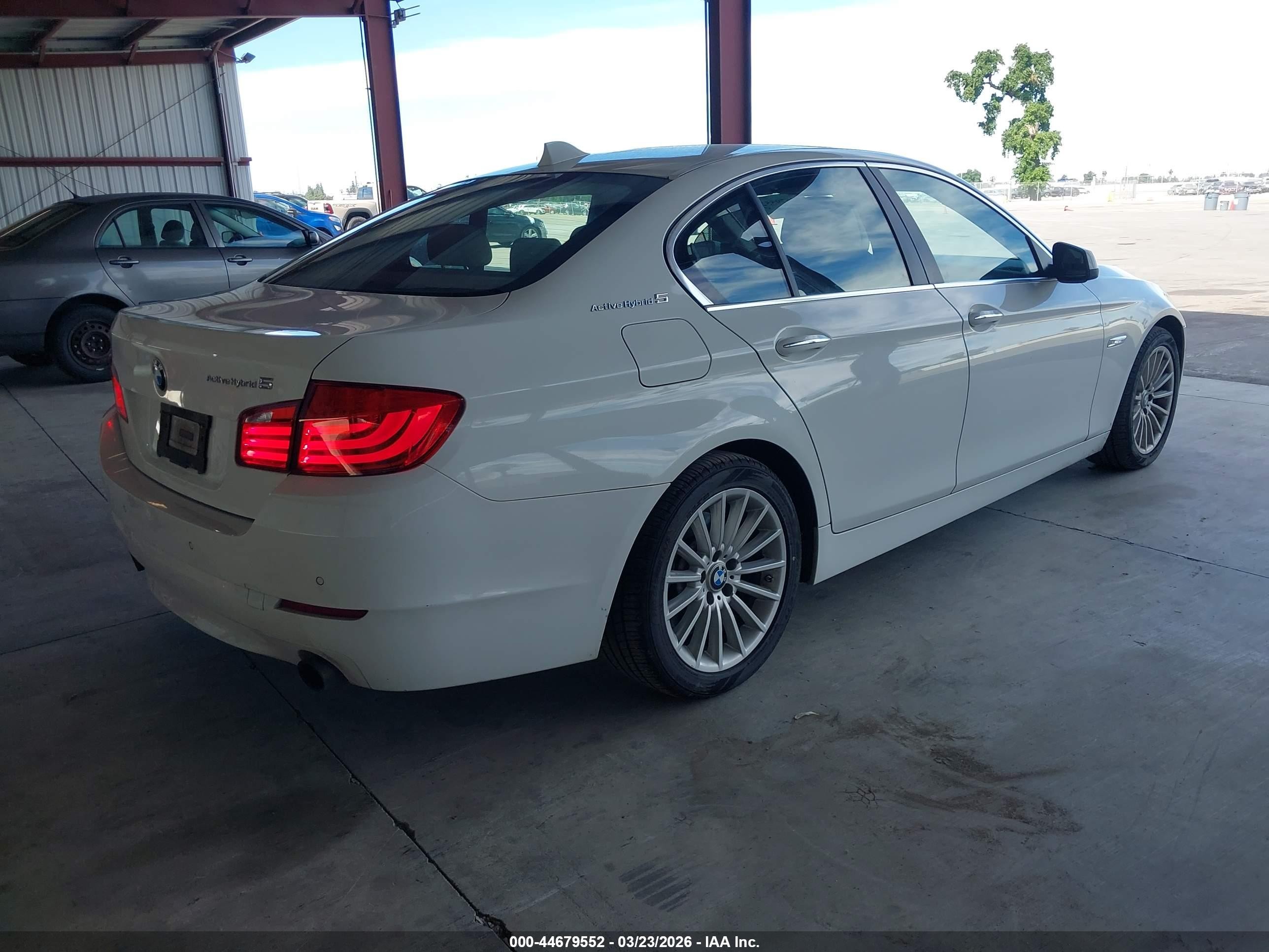 2013 Bmw Activehybrid 5 White vin: WBAFZ9C58DC751974