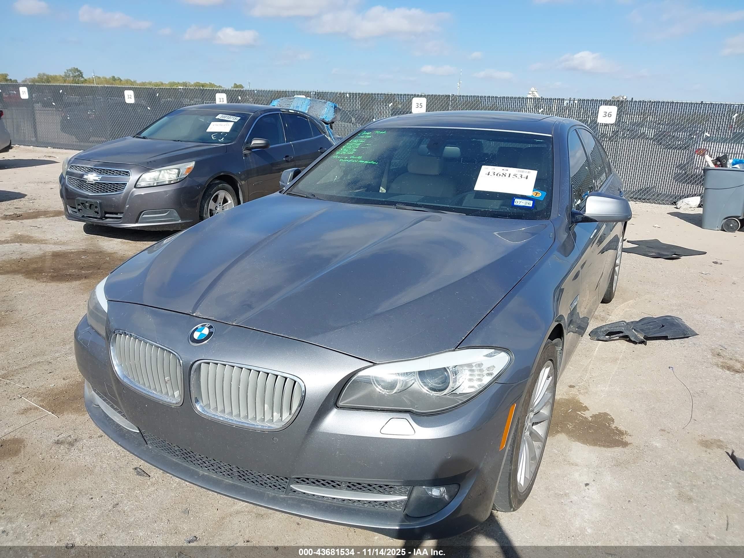 2013 Bmw Activehybrid 5   Серебряный vin: WBAFZ9C5XDC751992